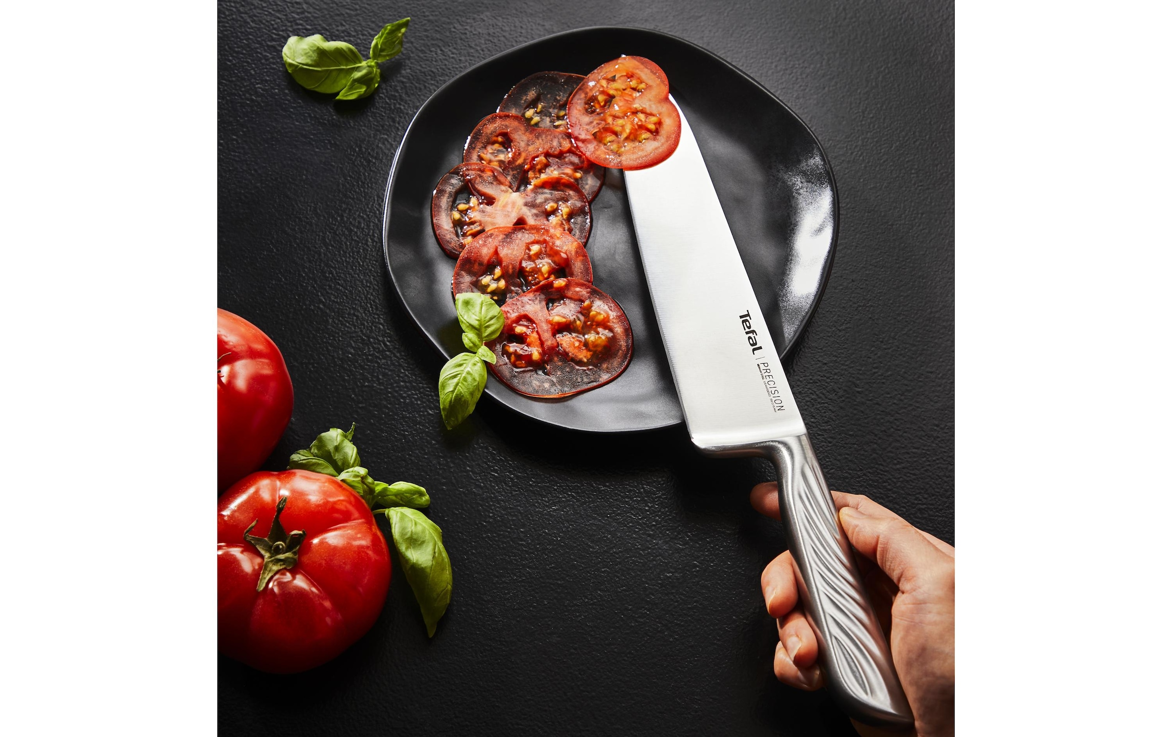 Tefal Sets de couteaux »Precision für perfekte Schnitte bei jeder Zutat« hohe Schnittpräzision, langlebig, ergonomischer Griff, Wellenmuster