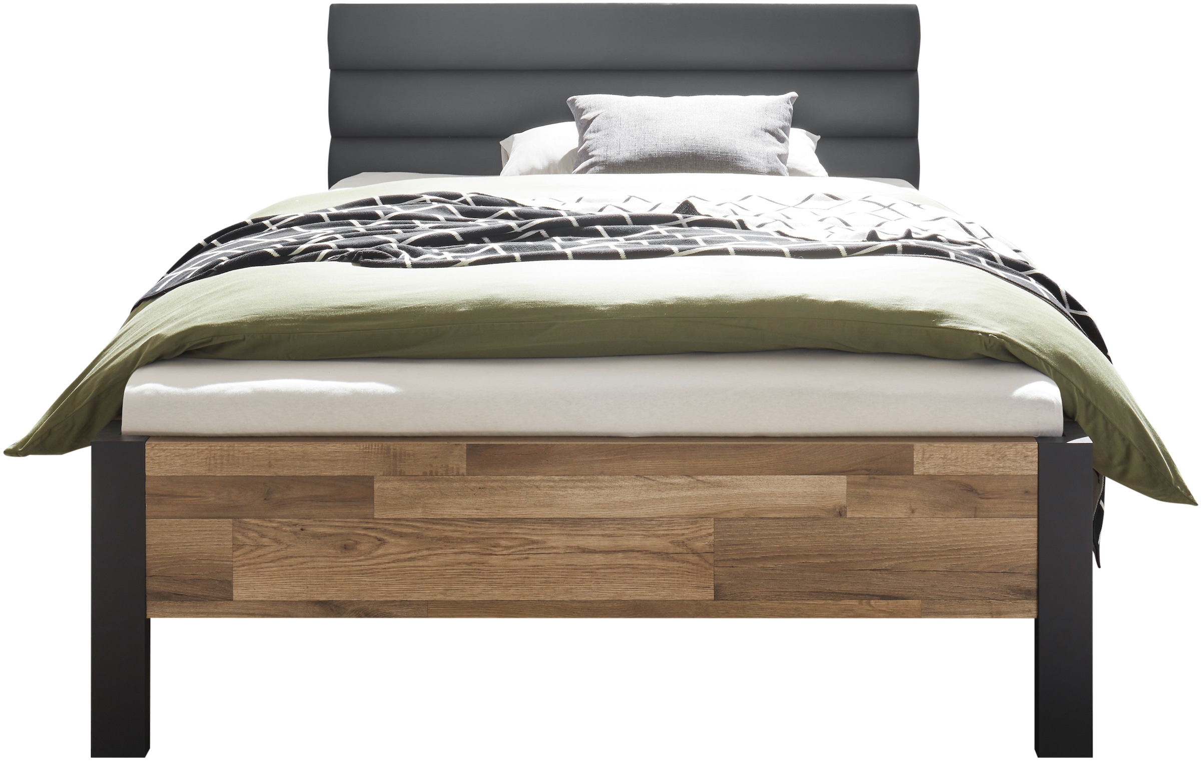 Begabino Sommier »Dallas Bett, Jugendbett mit gepolstertem Kopfteil« lit rembourré disponible en 140 ou 120 cm