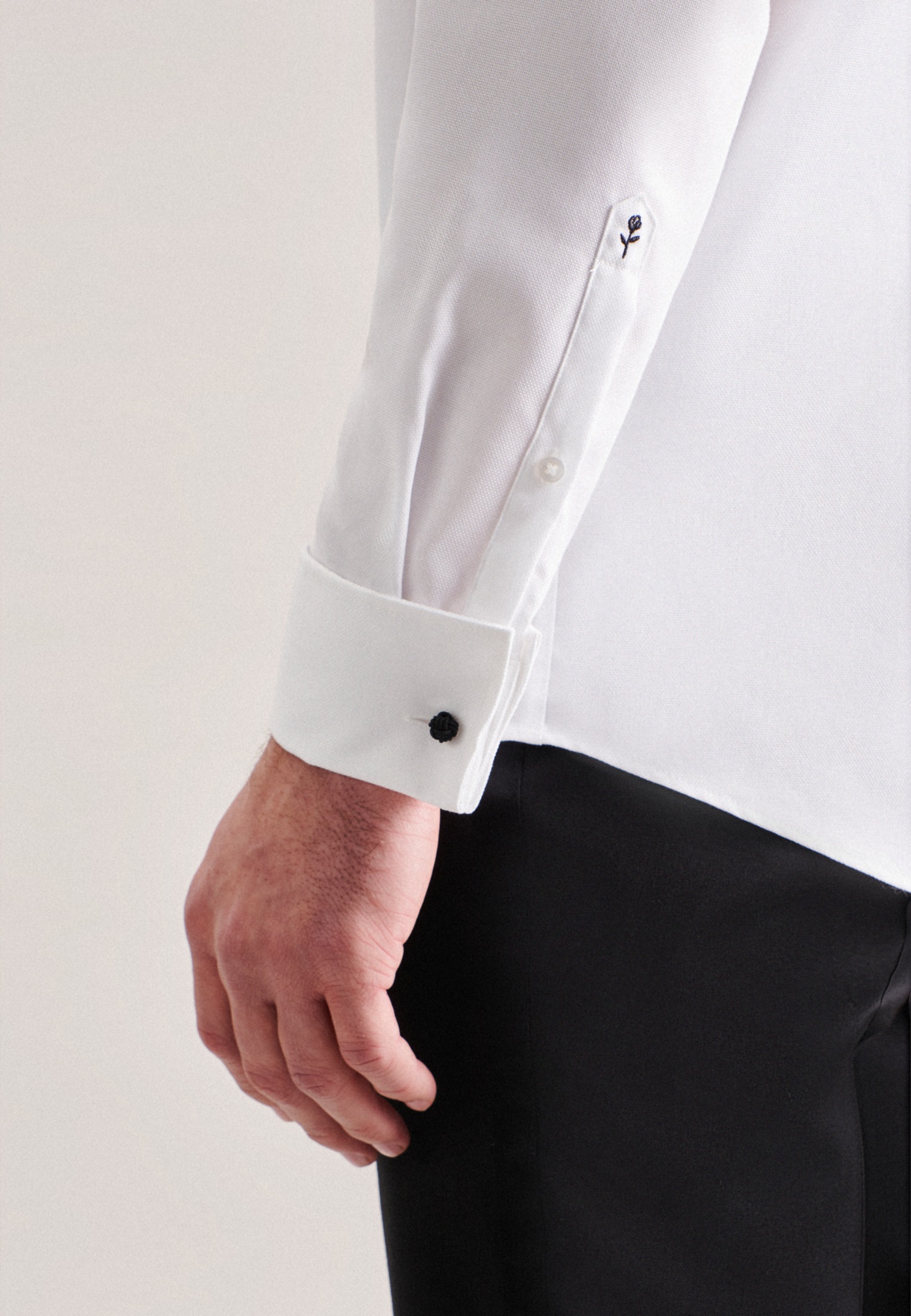 seidensticker Chemise de smoking »Schwarze Rose« Gala Uni