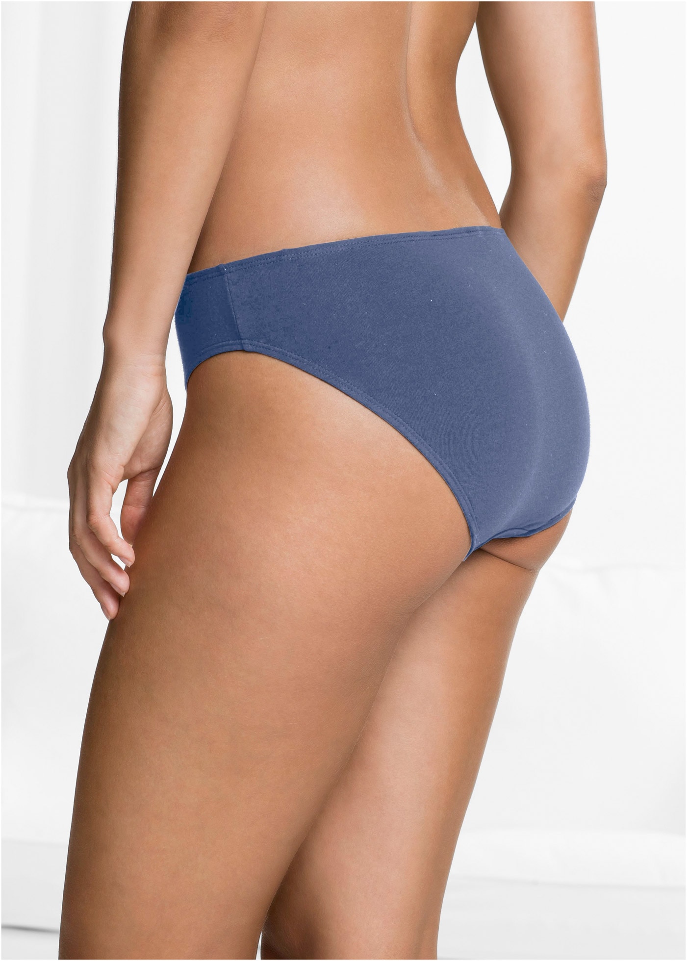 bonprix Slip Paquet, 6 cuis coupe classique, gousset en coton, fibre douce