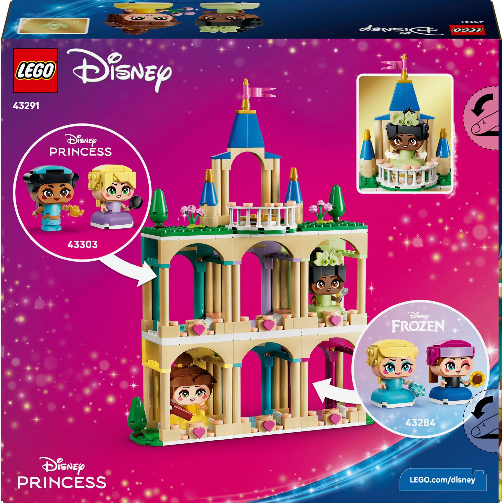 LEGO® Pions de construction »Die Mini-Prinzessinnen Belle und Tiana mit ihrem Schloss (43291)« LEGO Disney Princess; Made in Europe