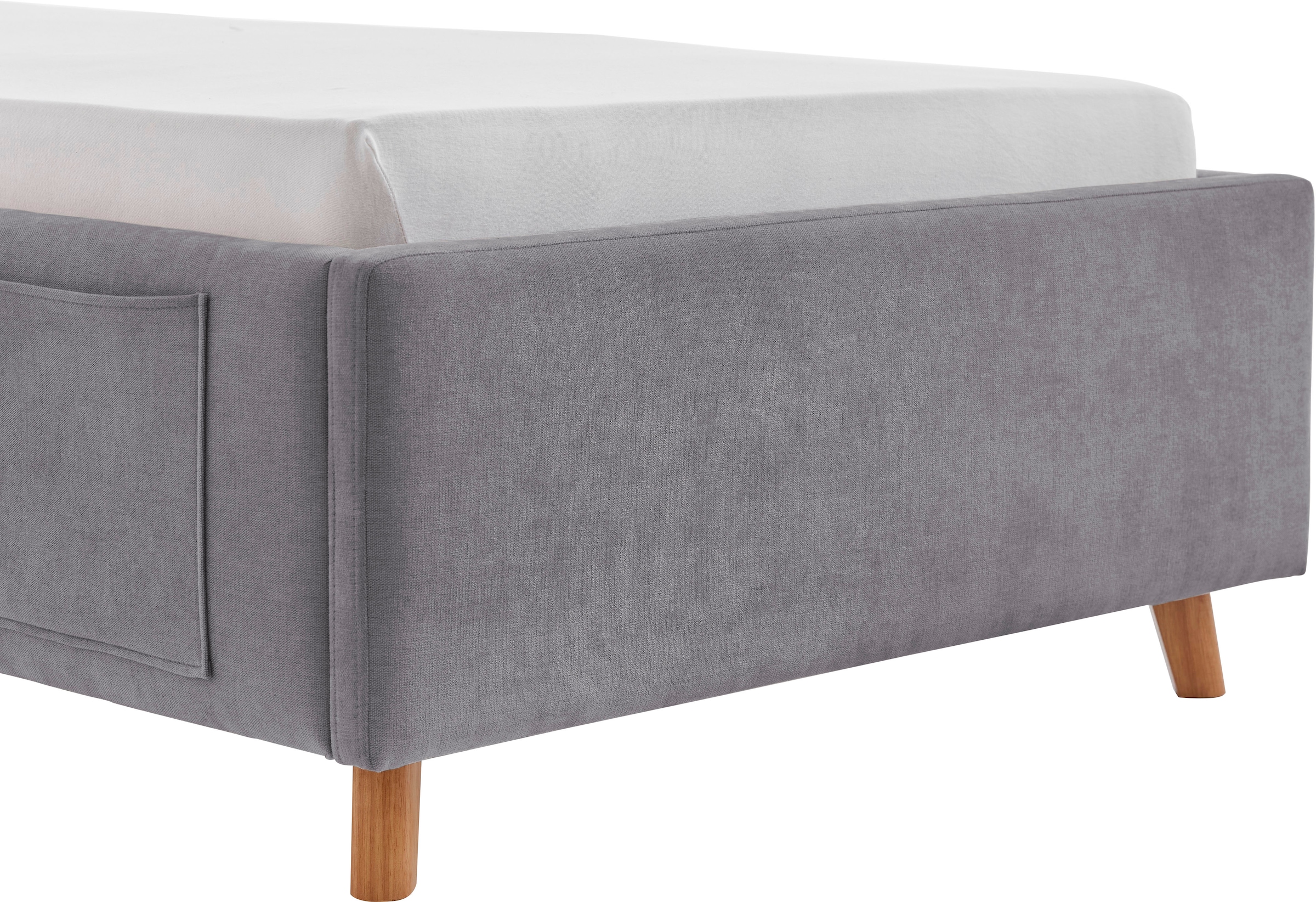 meise.möbel Lit d'enfant »COSY in de Breiten 90, 120 & 140 erhältlich, wahlweise mit Bettkasten« disponible avec pied en bois noir ou chêne, incl. prise USB