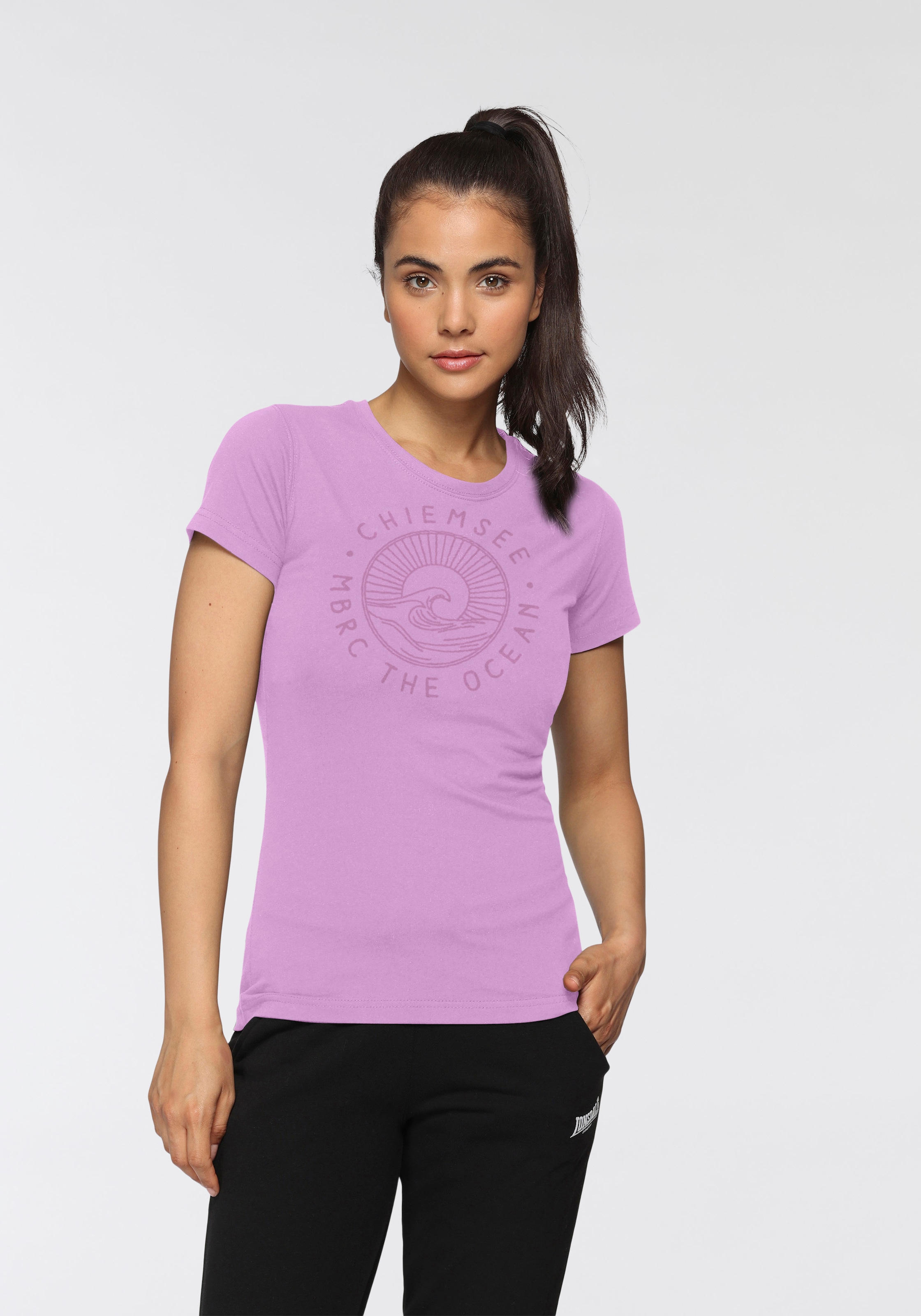 Chiemsee T-Shirt Packung, 2 figurbetonte Passform, Kurzarm, mit Frontdruck, Rundhalsausschnitt