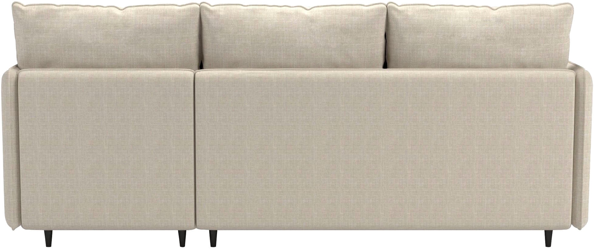 Dorel Home Canapé d'angle »LINDHUS, L-Form, verschiedene Stellvarianten, Schlaf-Liege« Modulsofa, Recamiere, grosser Bettkasten, Cord, Chenille