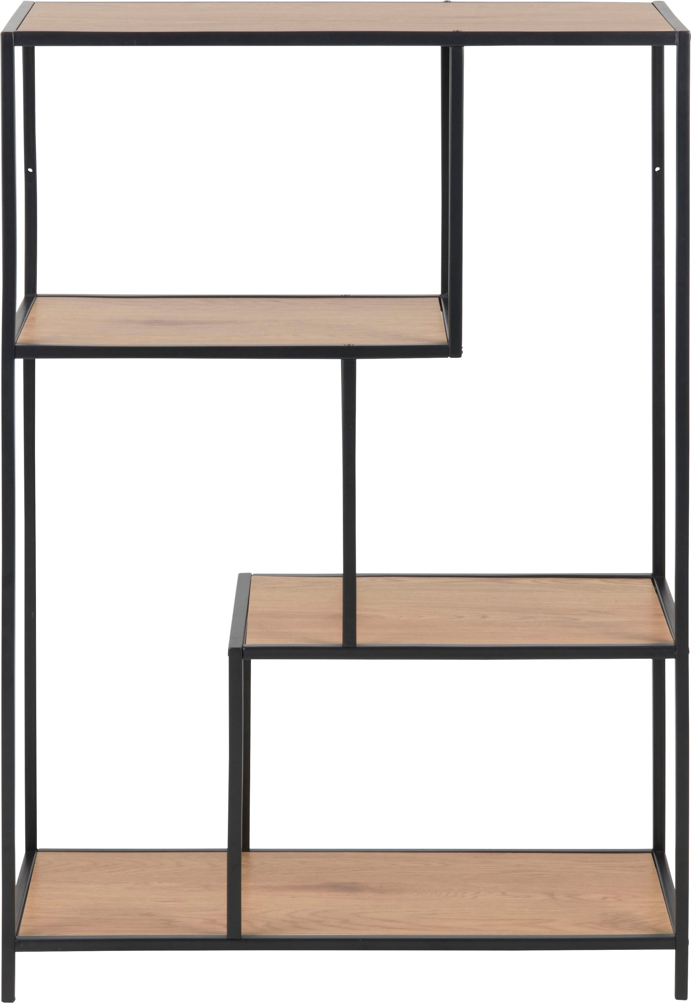 ACTONA GROUP Étagère à livres Structure métallique, 3 étagères et détails asymétriques, hauteur 114 cm