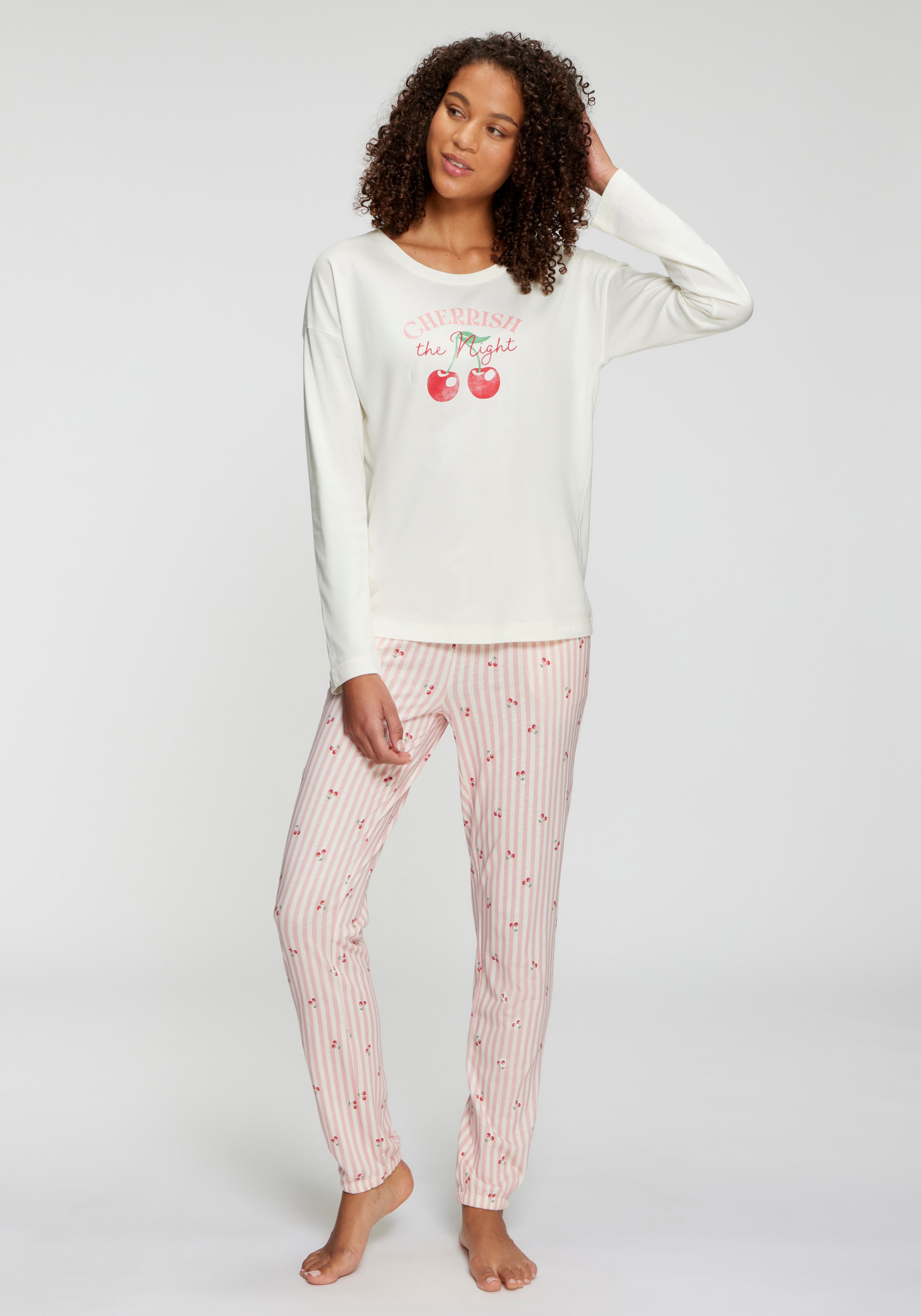 Vivance Dreams by Lascana Langarmshirt mit Front-Druck