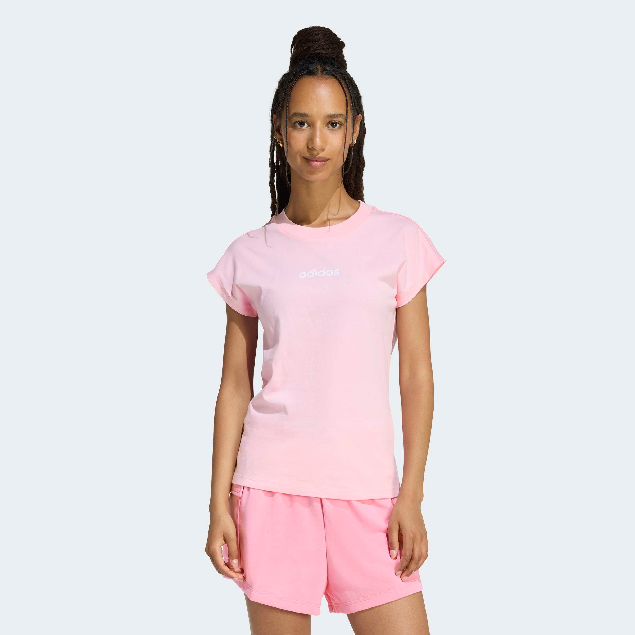 adidas Sportswear T-Shirt »W LIN SJ T« sportlicher Stil, Kurzarm, ohne Verschluss, aus Baumwolle