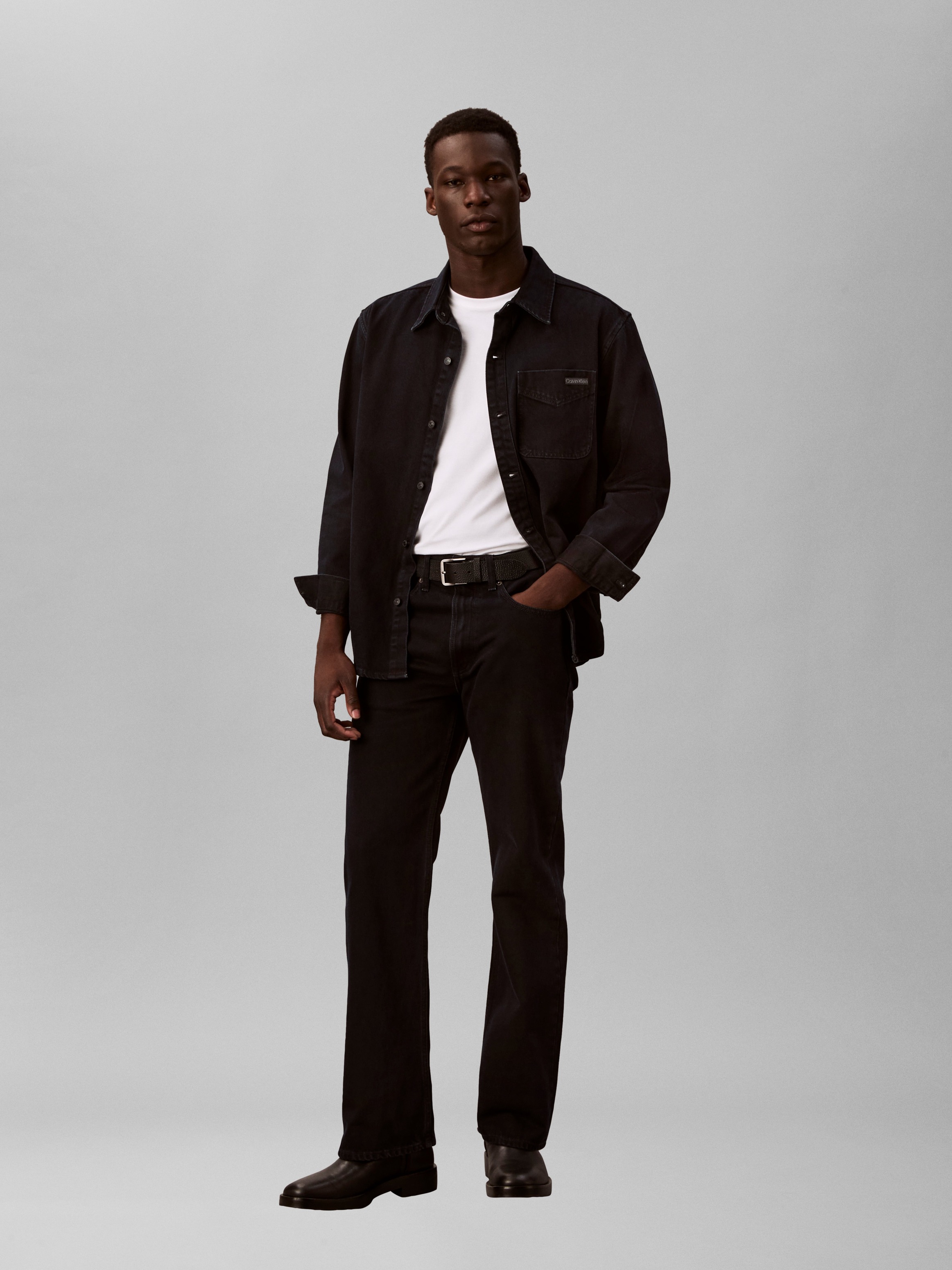 Calvin Klein Jeans Jeanshemd Regular fit mit Rundhalsausschnitt