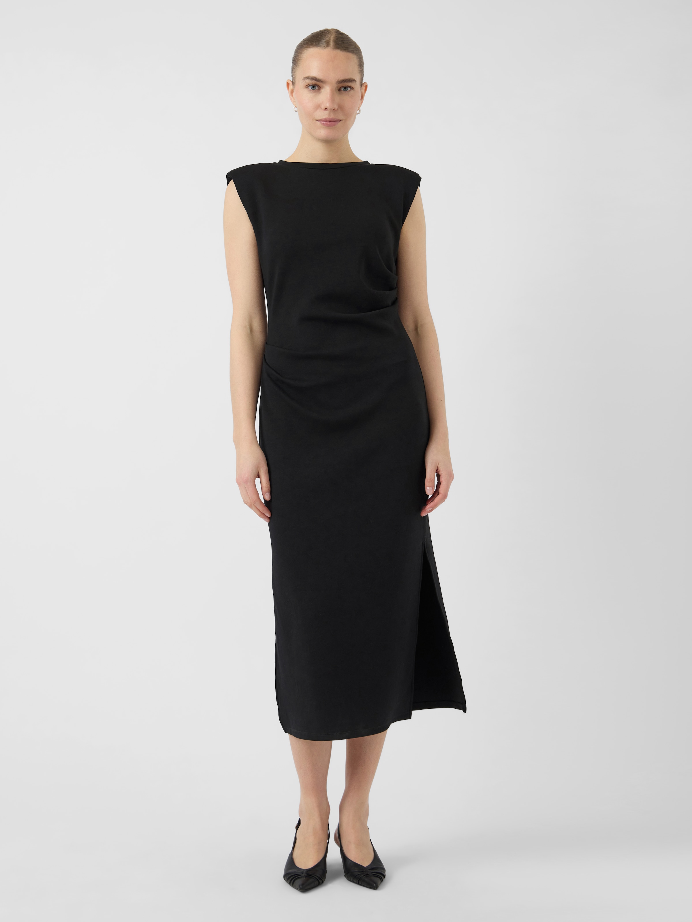 Y.A.S Maxikleid »YASPINA SL LONG DRESS NOOS« Baumwollmischung mit Stretch