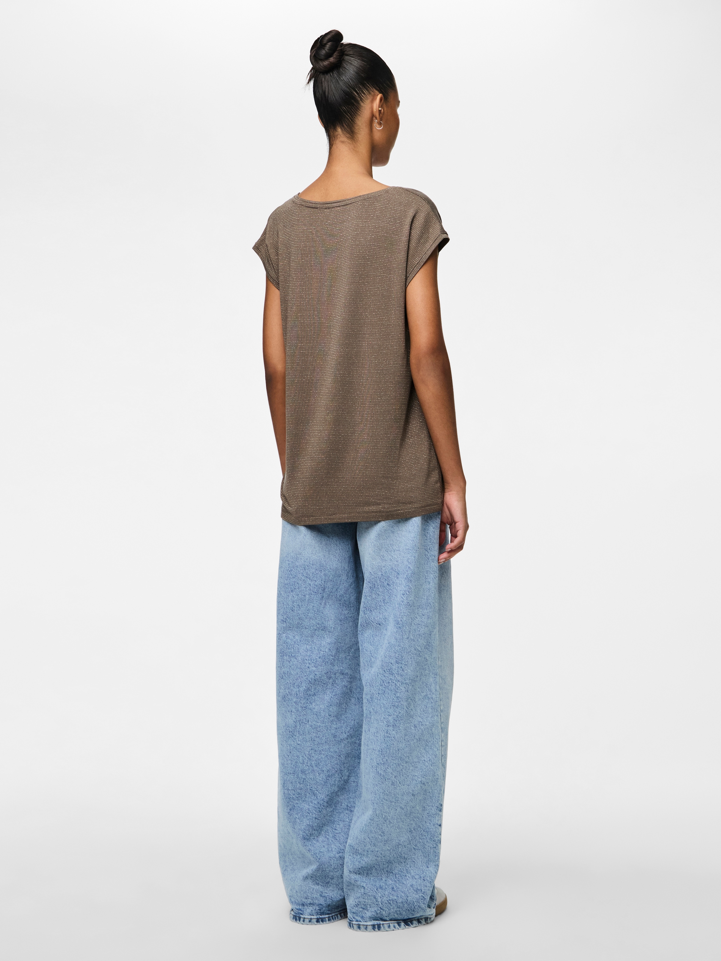 pieces Kurzarmshirt »PC BILLO« Viskosemischung, loose fit