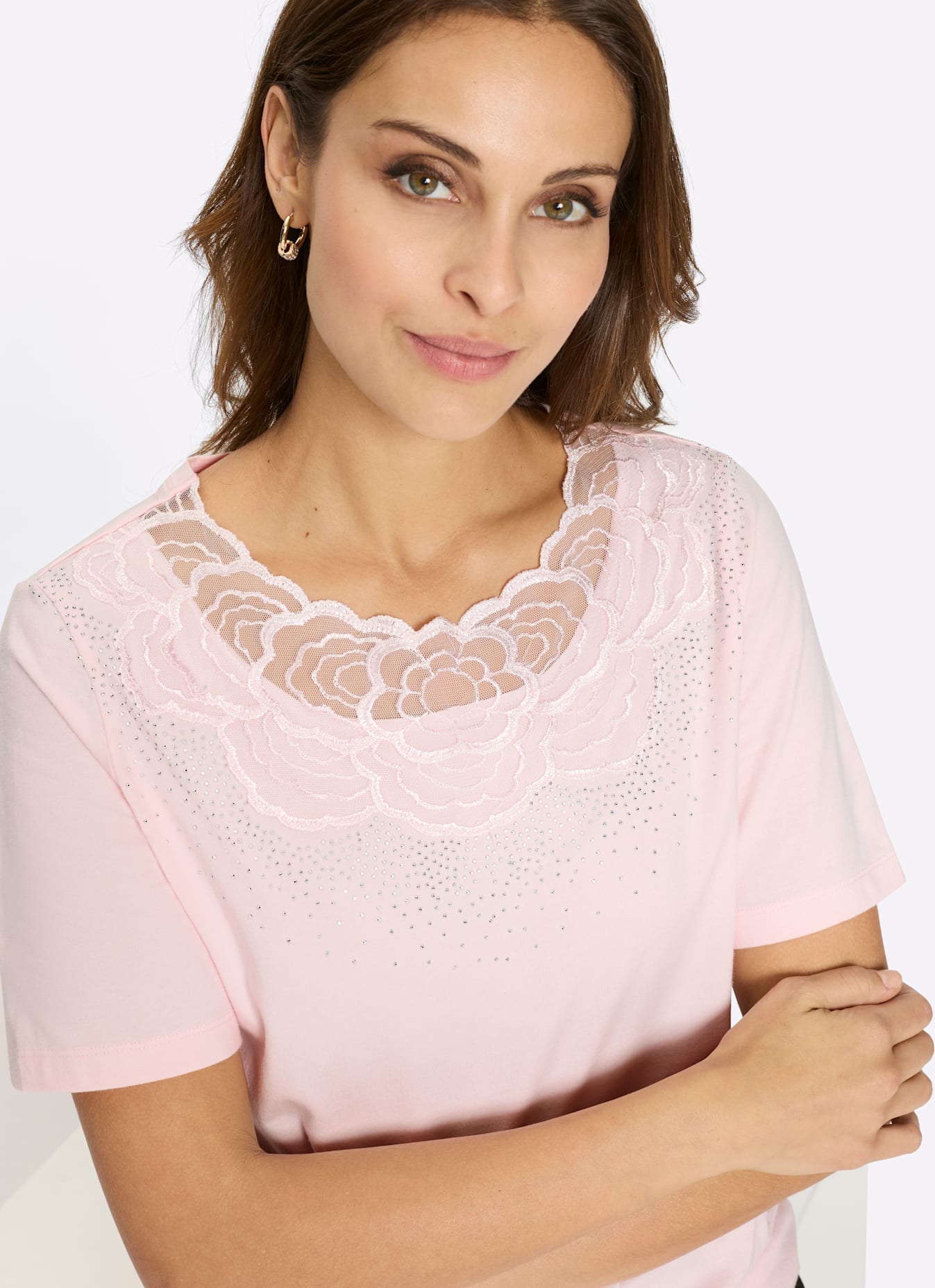 Lady Chemise en dentelle »Kurzarm-Shirt« 1 pièces