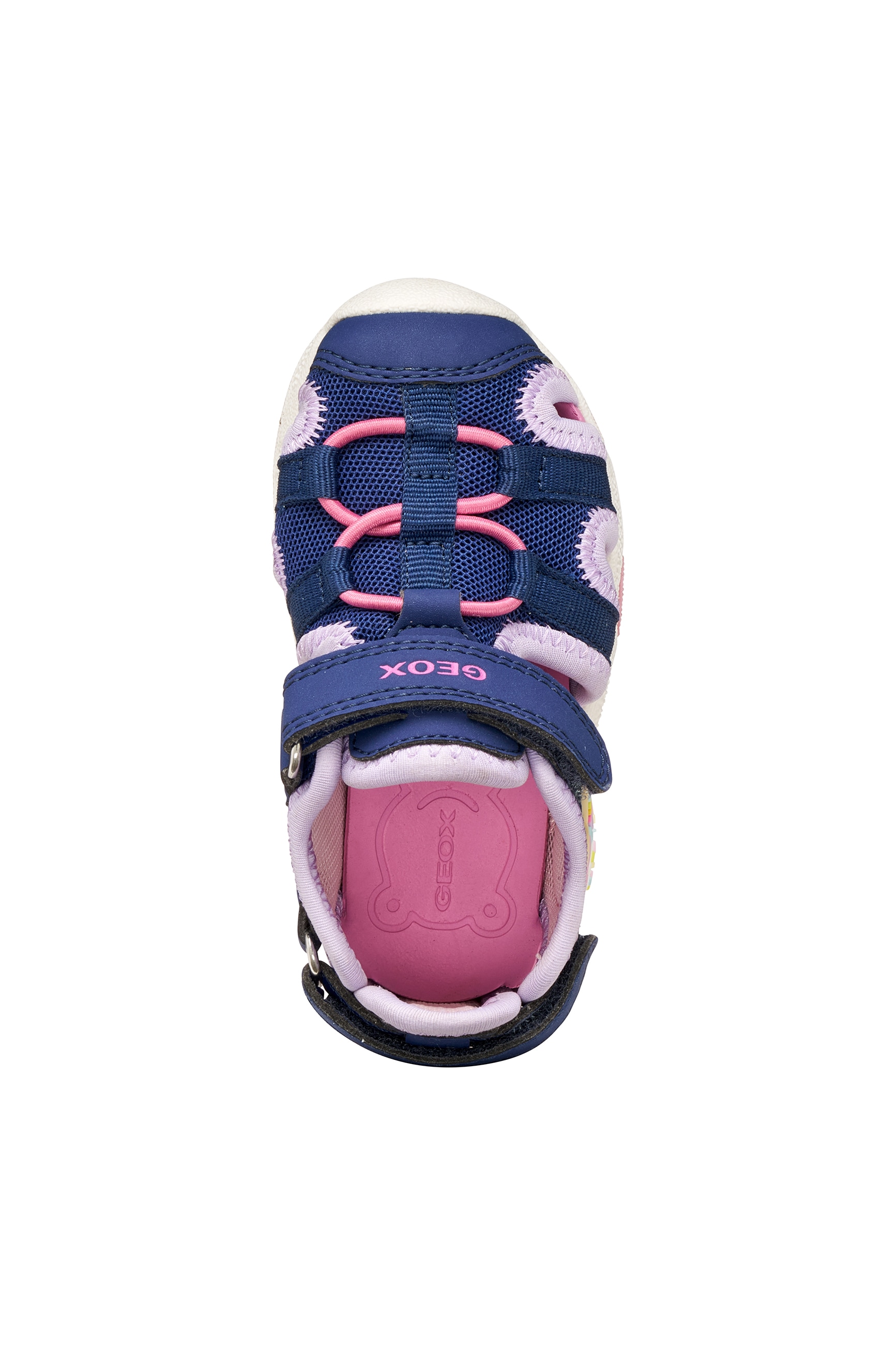 Geox Lauflernschuh »B SANDAL MULTY GIRL«  Babyschuh, Sommerschuh, Klettschuh, Grössenschablone zum Download