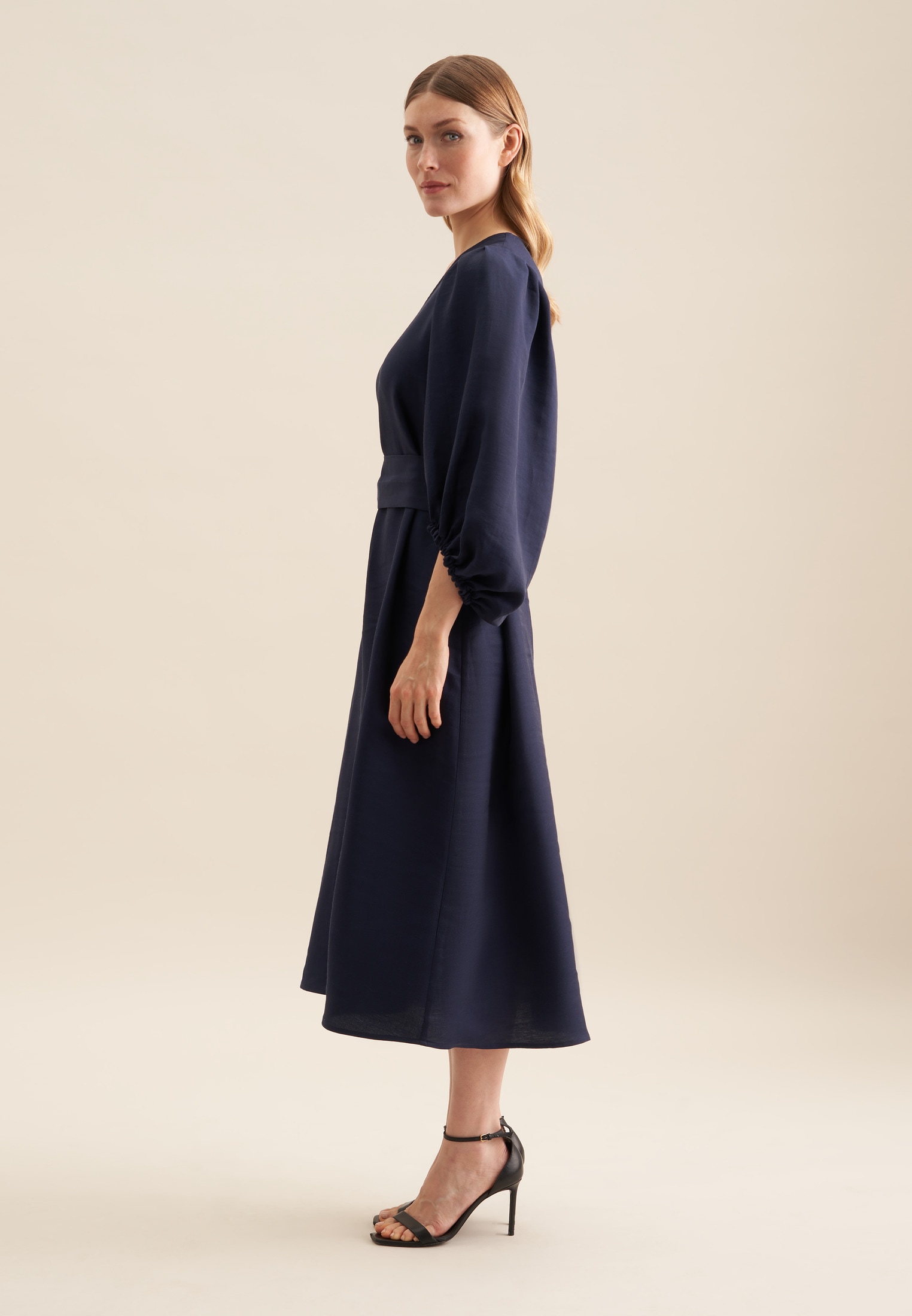 seidensticker Sommerkleid »Schwarze Rose« 3/4 V-Neck Uni