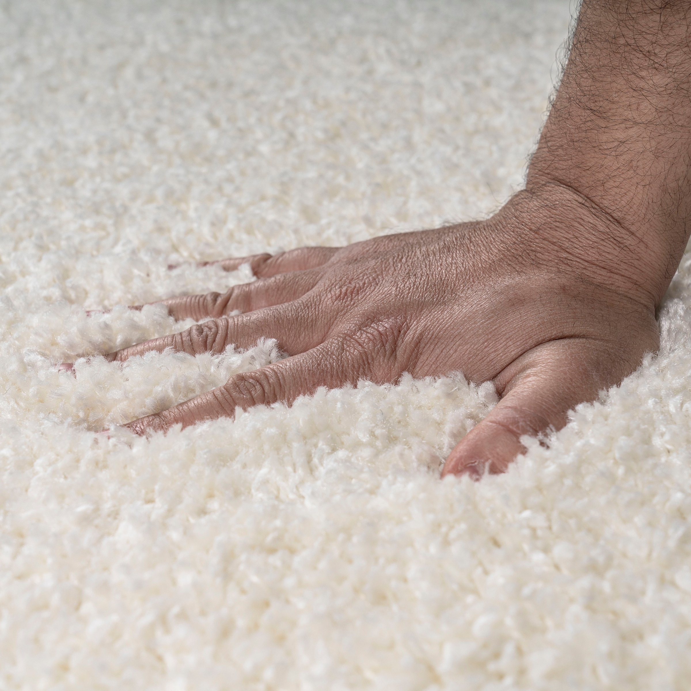 my home Teppich »Viva Teppich rund« rund 45 mm Höhe Uni-Farben, einfarbig, besonders weich und kuschelig