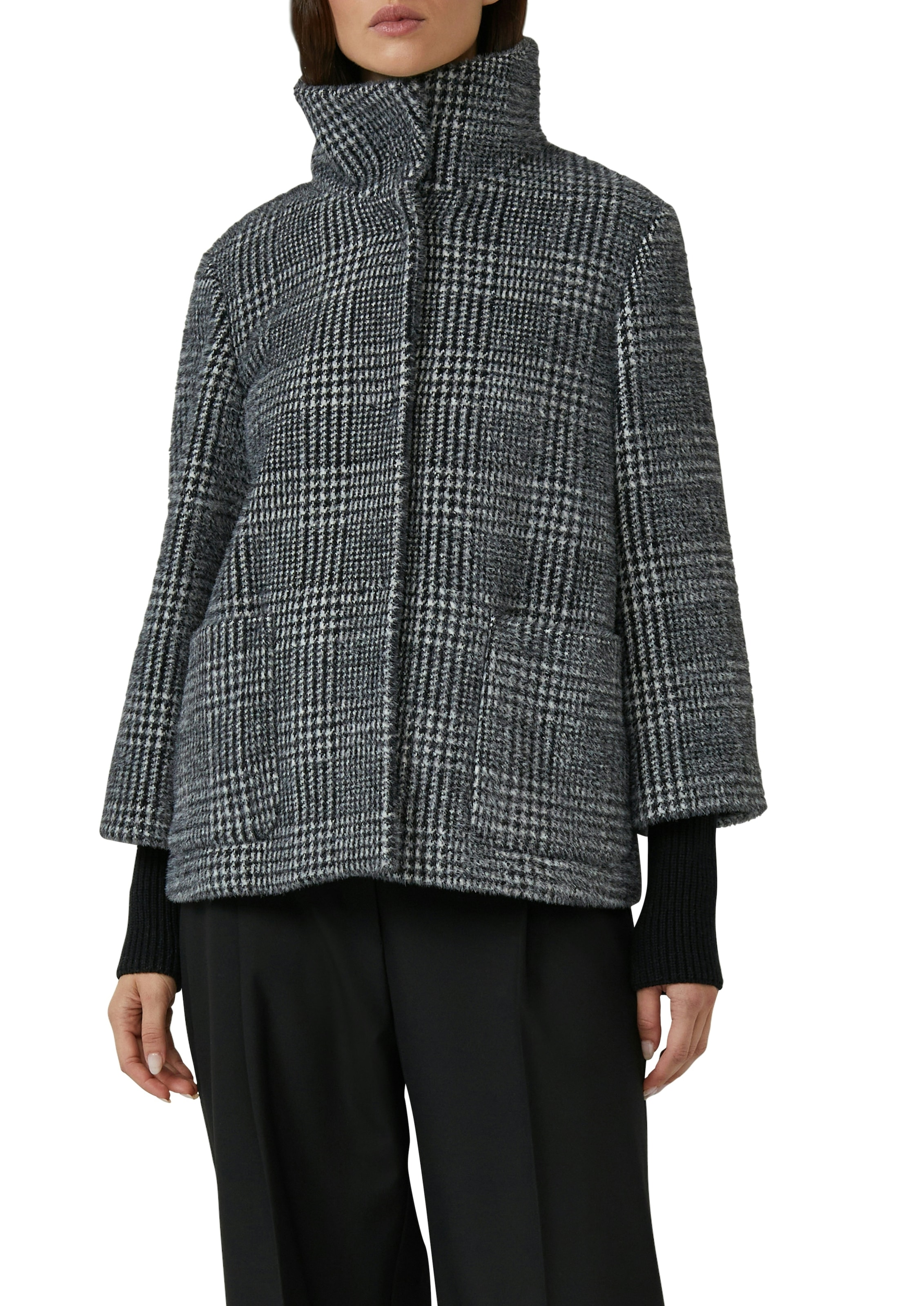 s.Oliver BLACK LABEL Outdoorjacke ohne Kapuze mit hochschliessendem Kragen