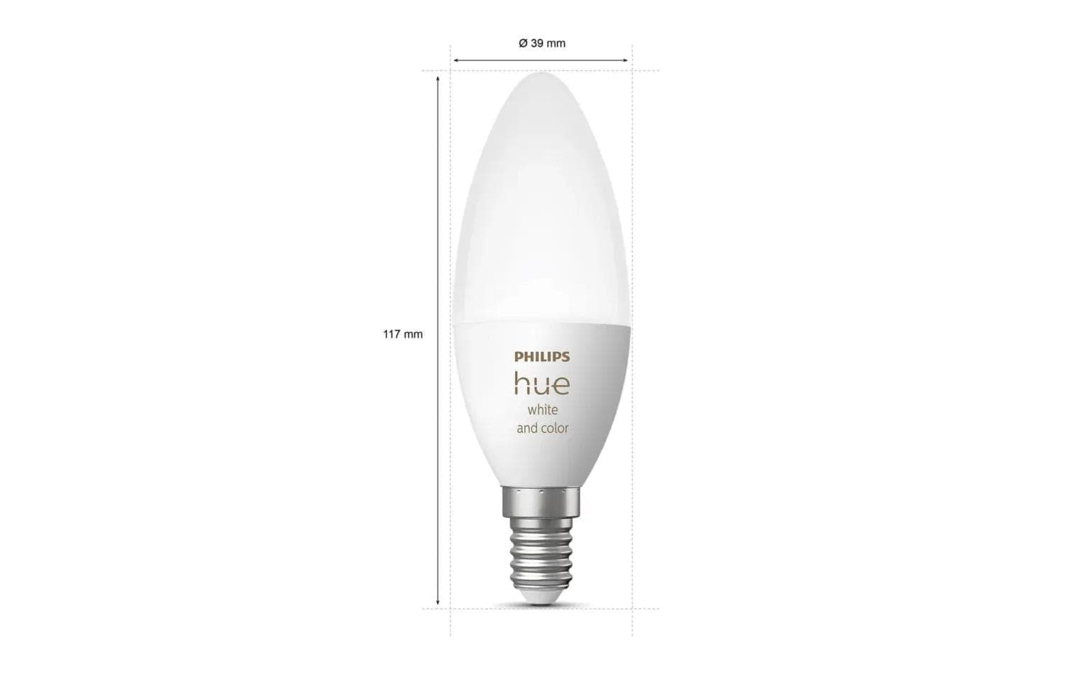 Philips Hue Ampoules LED »Hue WA B39 E14 Smarte E14 LED Kerzenlampe 500 lm« blanc chaud - blanc froid