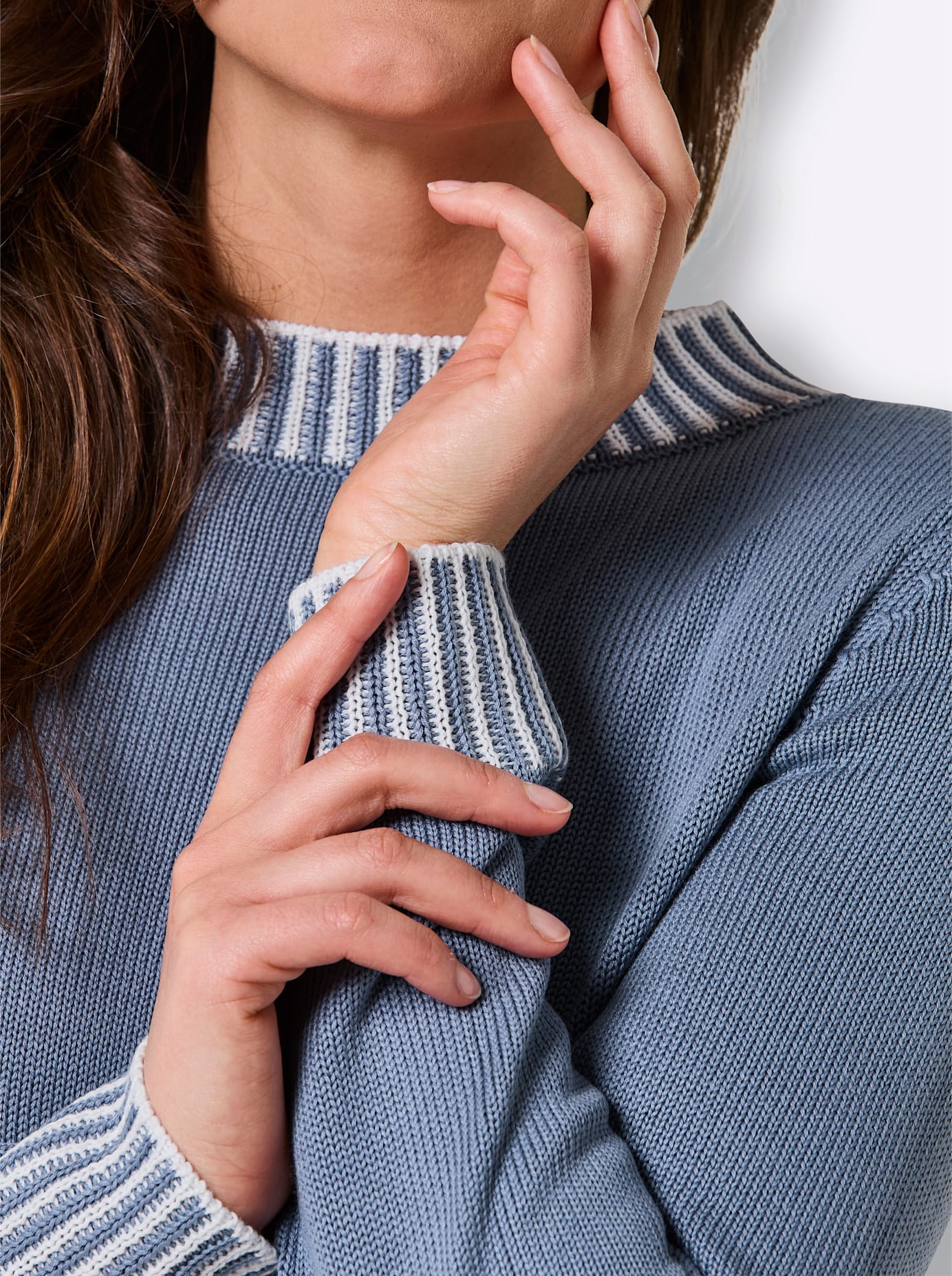 CREATION L PREMIUM Pull à col rond »Modal-Baumwoll-Pullover«