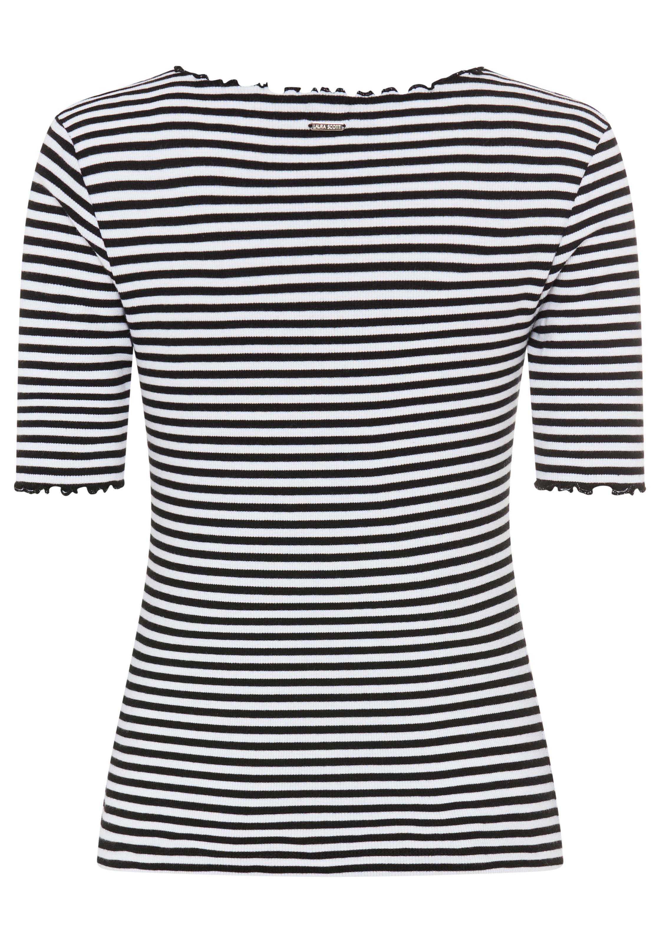 Flashlights T-shirt im Streifen-Design mit Rüschen