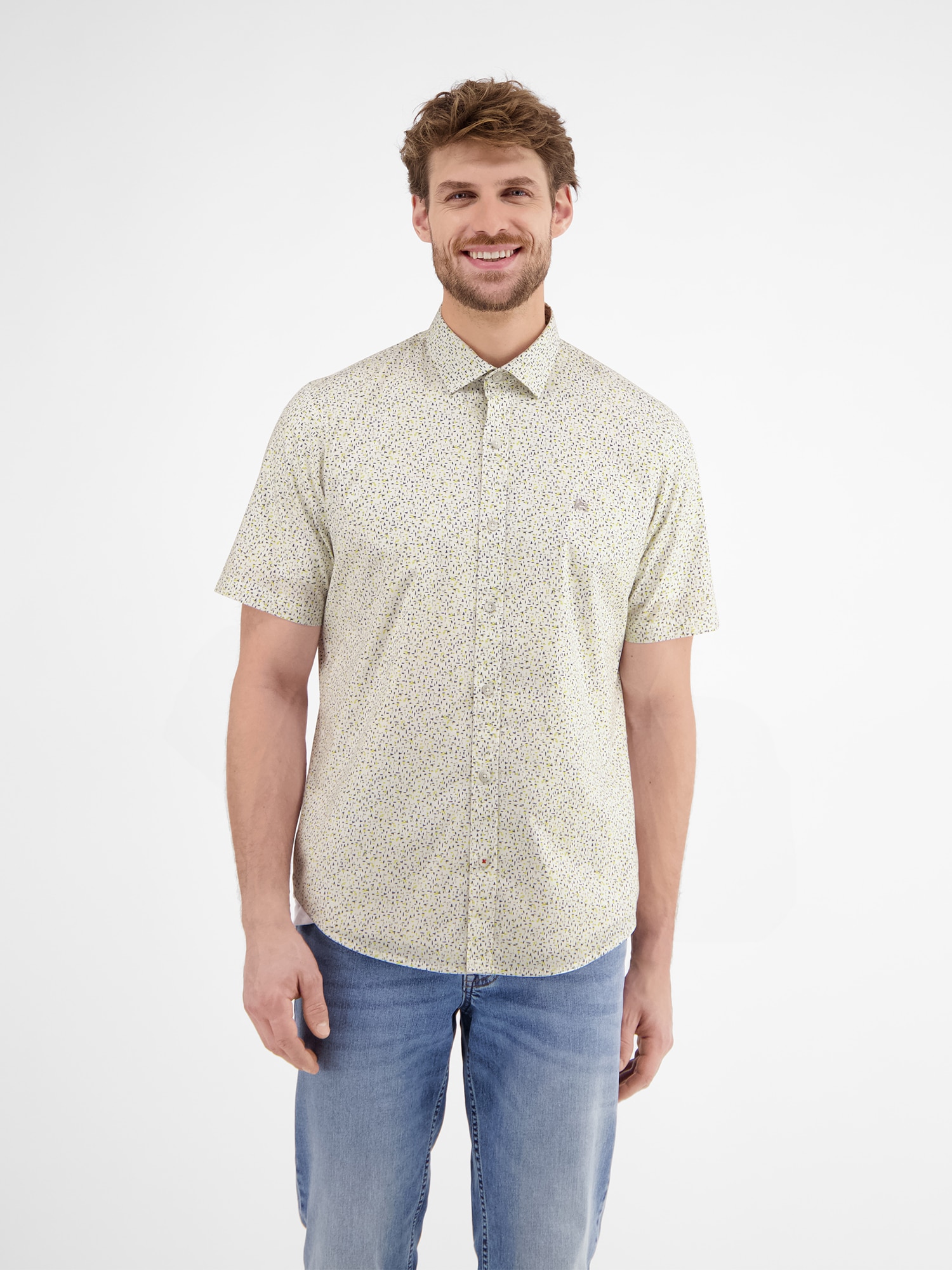 LERROS Kurzarmhemd »Halbarmhemd, sommerlich gemustert«