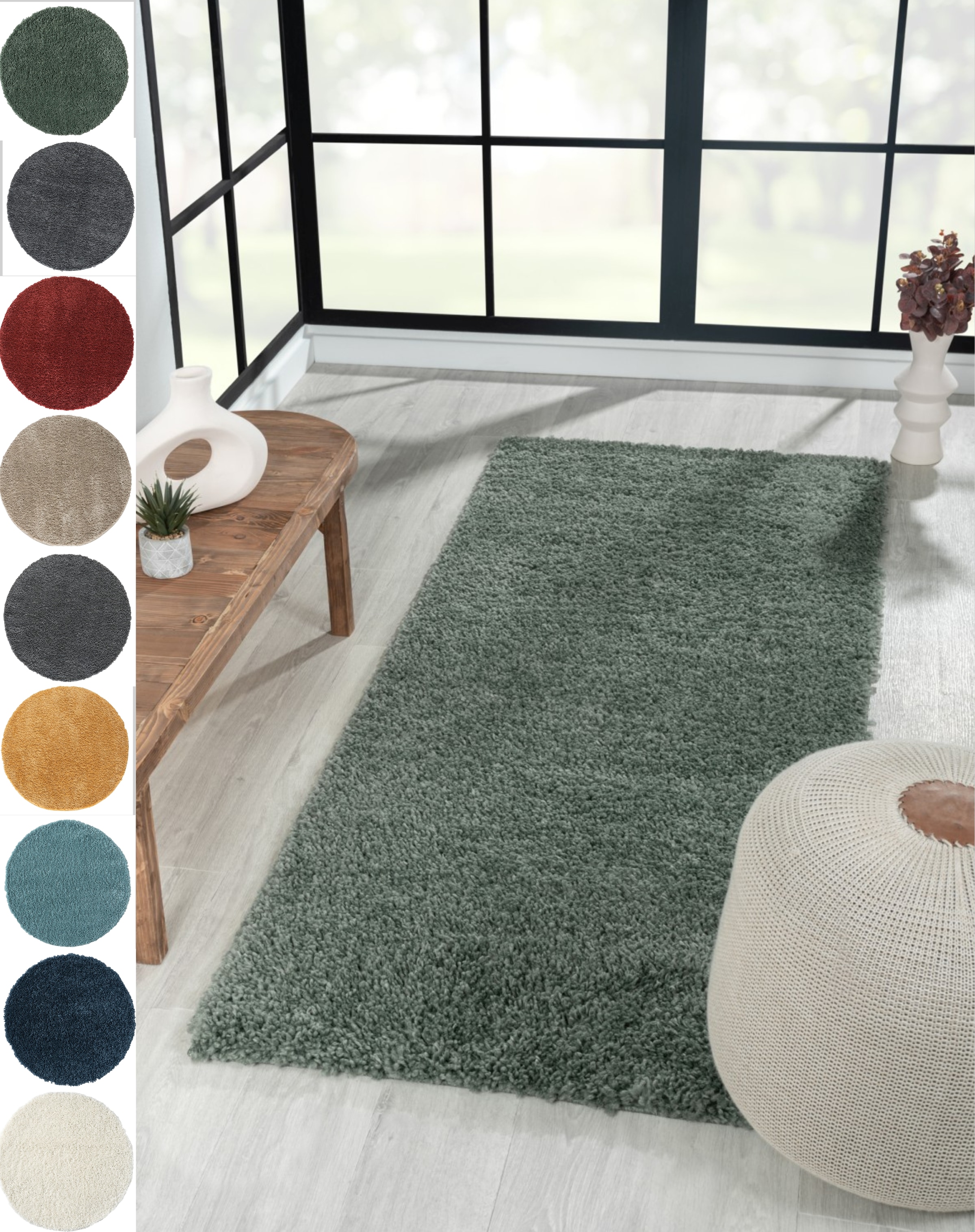 Myflair Möbel & Accessoires Tapis de sol à poils longs »My Shaggy« Rectangulaire 37 mm Höhe Shaggy, Uni Farben, leicht glänzend, Microfaser, extra flauschig