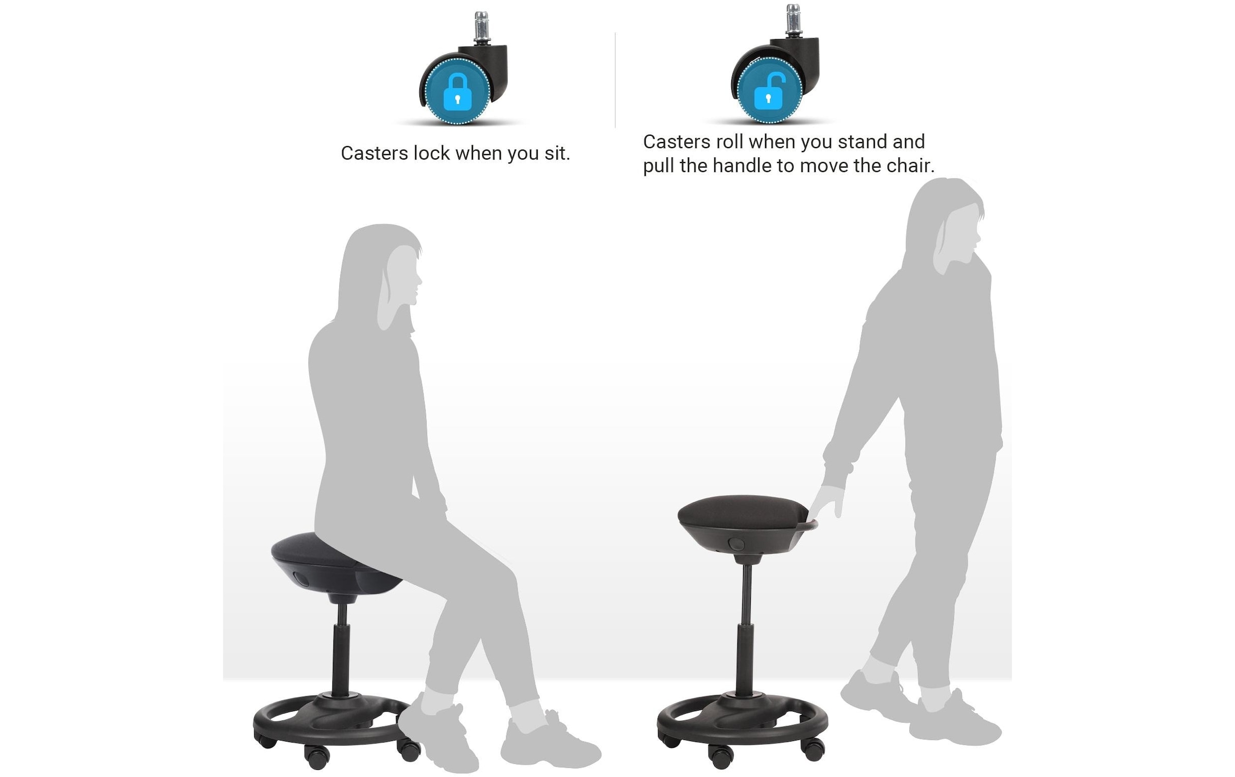 SONGMICS Tabouret »höhenverstellbar, mit Fusskreuz, Schwarz«