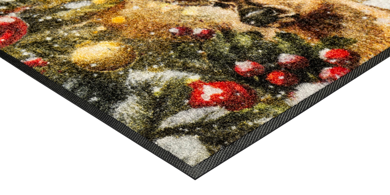 wash+dry by Kleen-Tex Fussmatte »Festive Spirit« rechteckig 7 mm Höhe waschbar und trocknergeeignet