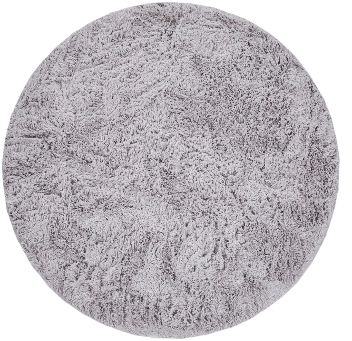 Paco Home Hochflor-Teppich »Silky 591« rund 37 mm Höhe Uni-Farben, besonders weich und kuschelig, Wohnzimmer
