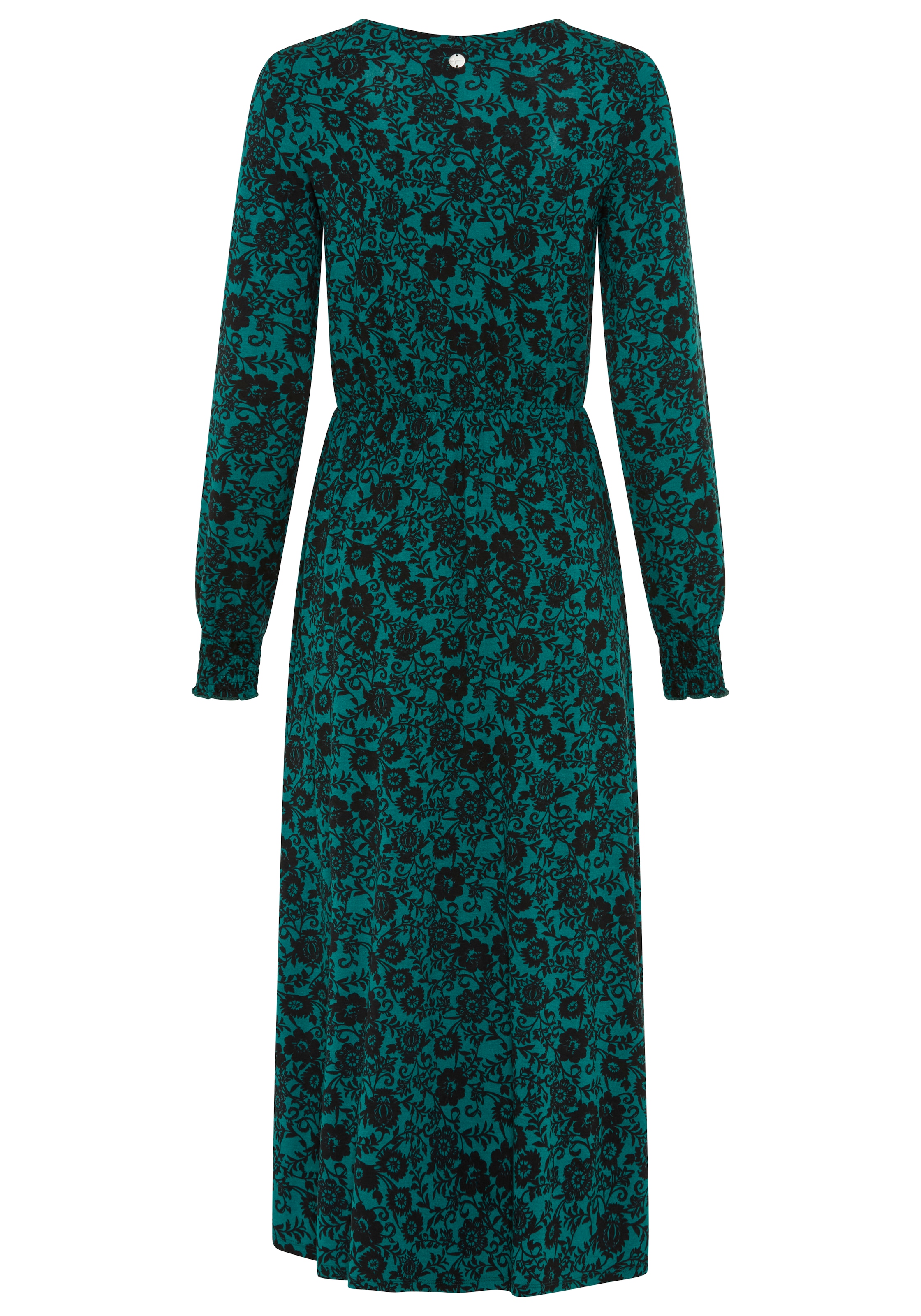 Tamaris Maxi robe aus Jersey-Material, für Casualmode und Herbstmode, feminin