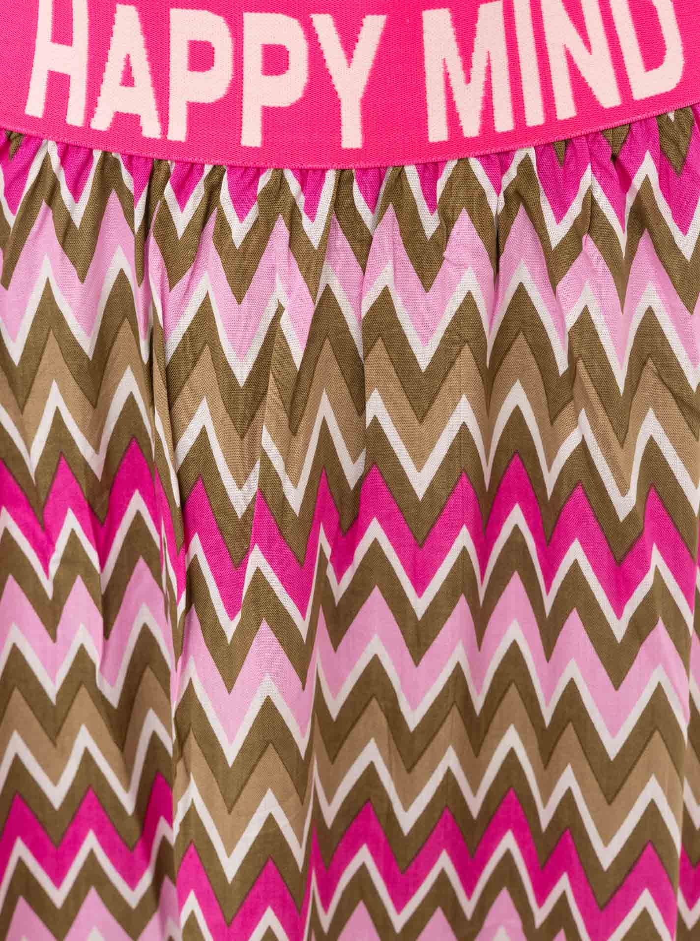 Zwillingsherz Maxi jupe »"Zick Zack"« farbiges Zackenmuster, Gummizug mit Schrift, knöchellang