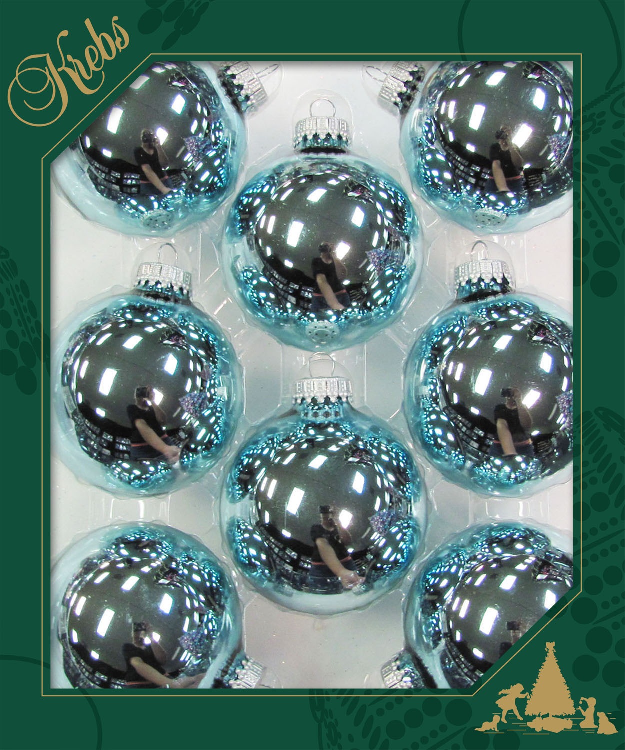 Krebs Glas Lauscha Boule de Noël »CBK20016, Weihnachtsdeko, Christbaumschmuck, Christbaumkugeln Glas«
