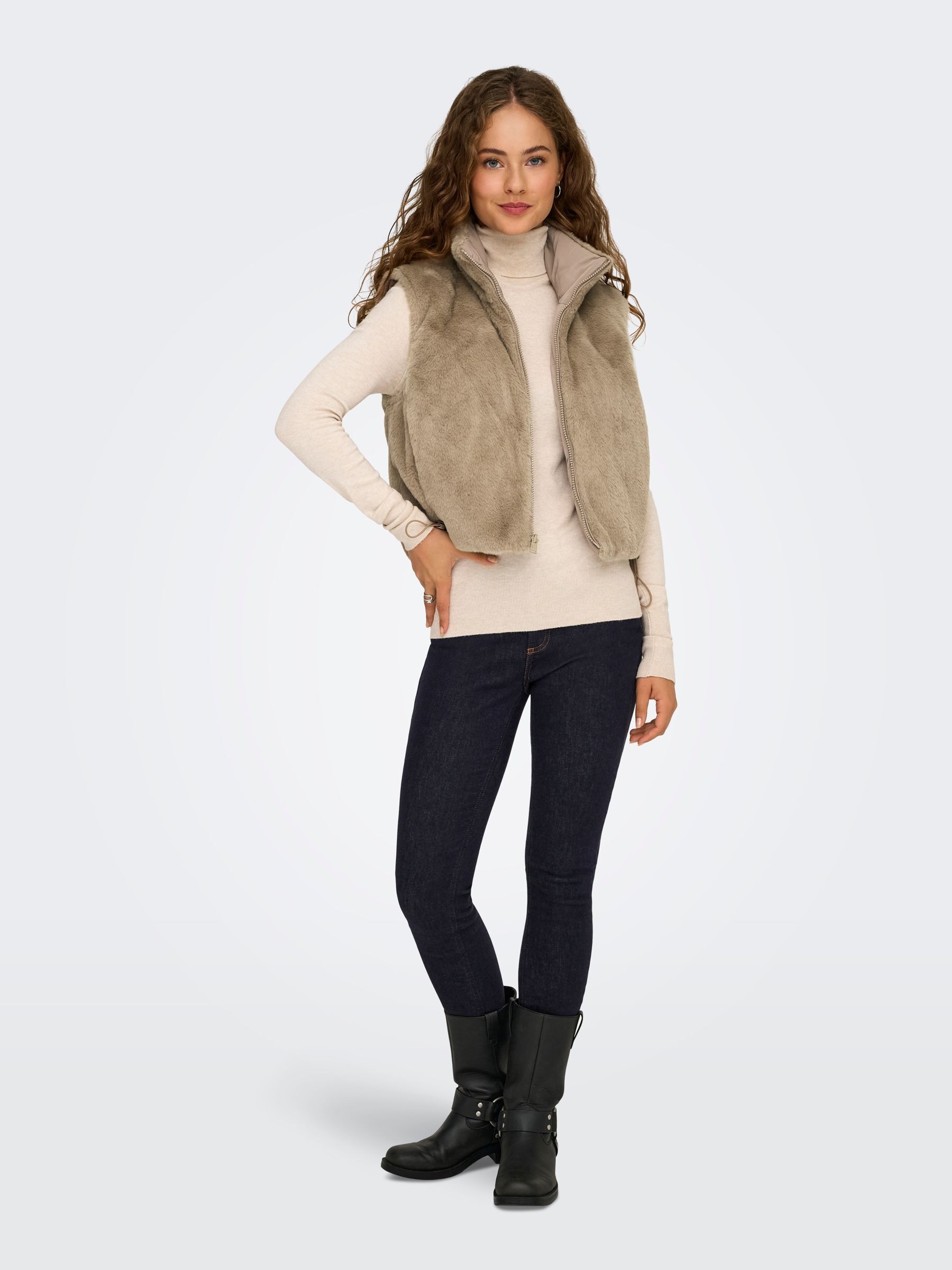 ONLY Plüschweste »ONLDANA FAUX FUR REV.WAISTCOAT OTW CC« Kunstfaser