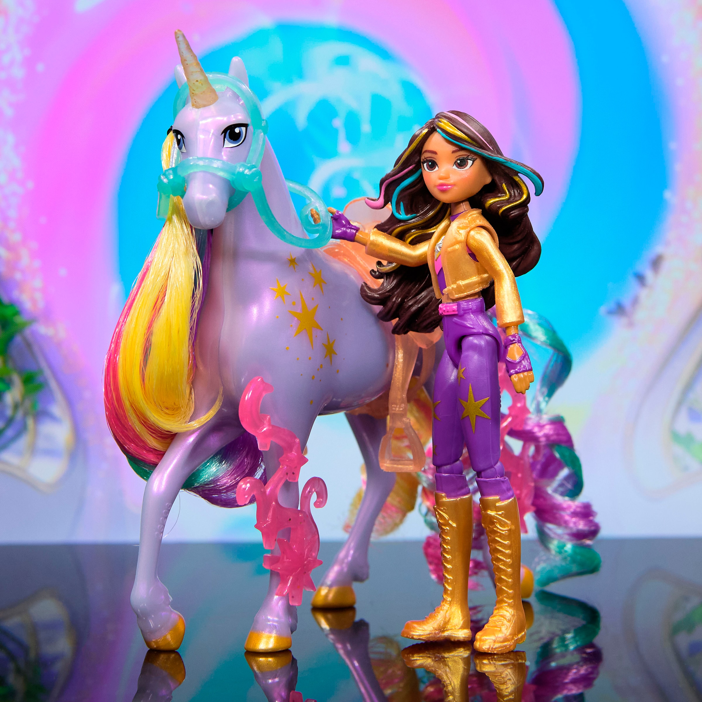 Spin Master Poupée à habiller »Unicorn Academy - Sophia & Einhorn Wildstar« mit echter Mähne