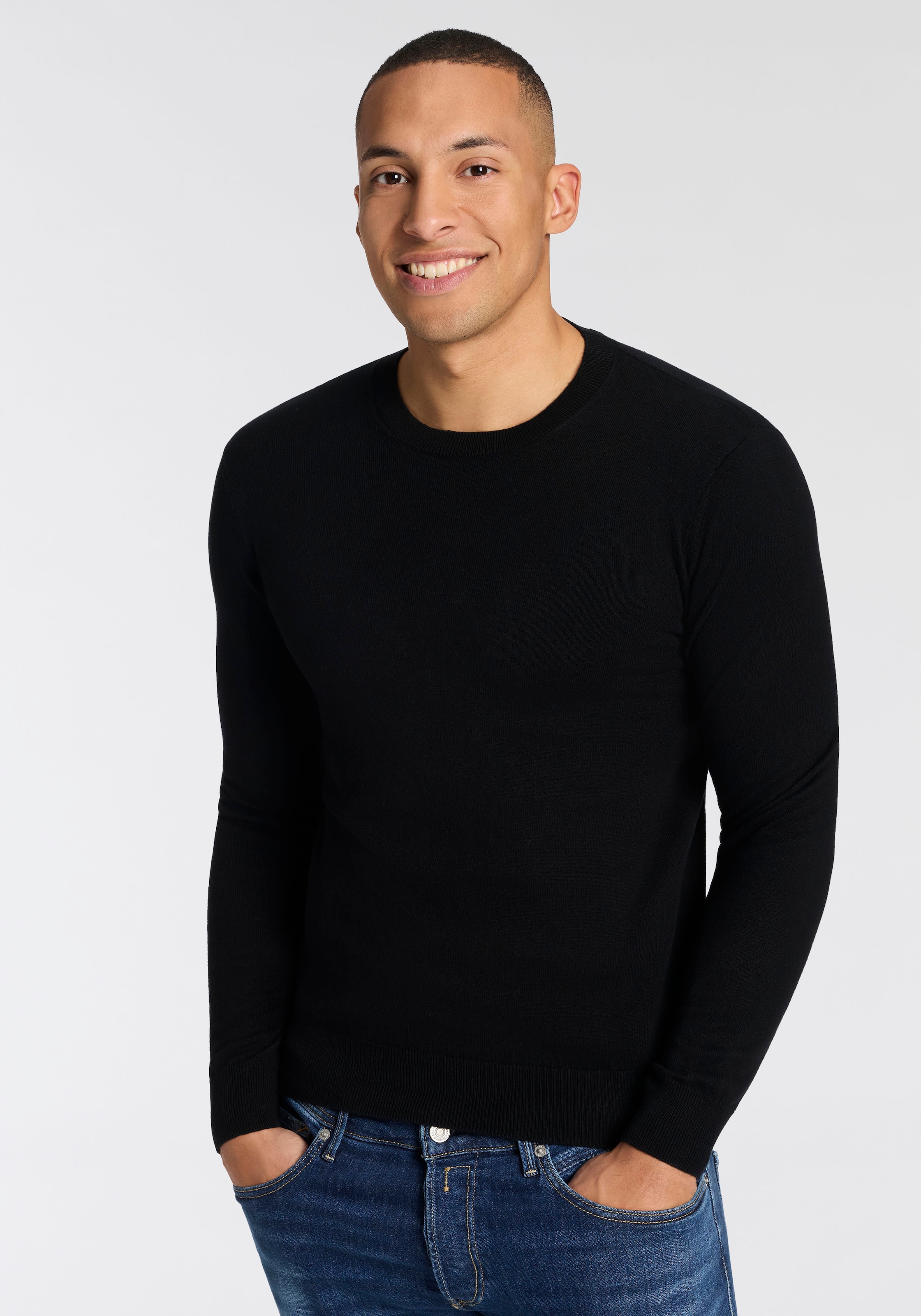 Replay Pull en tricot avec une part de cachemire, col rond