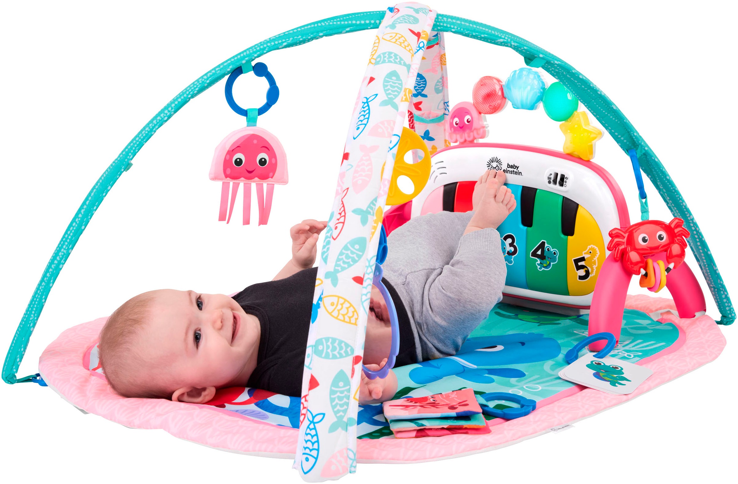 Baby Einstein Spielbogen »4-in-1 Kickin’ Tunes Jellyfish Jamboree Music & Language Discovery Gym« mit Soundeffekt