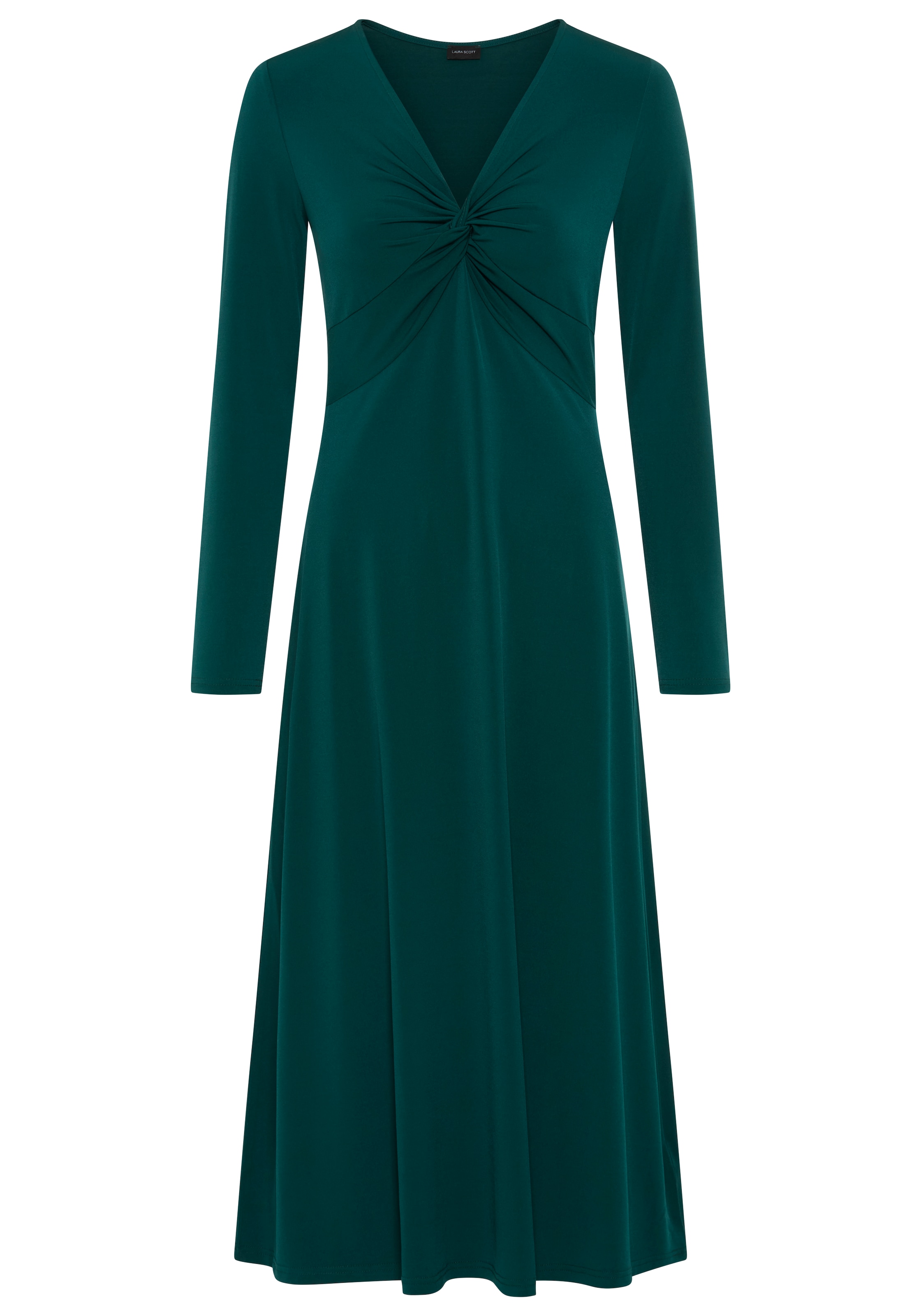 Laura Scott Robe de soirée en tissu stretch doux, coupe cintrée, longueur mollet