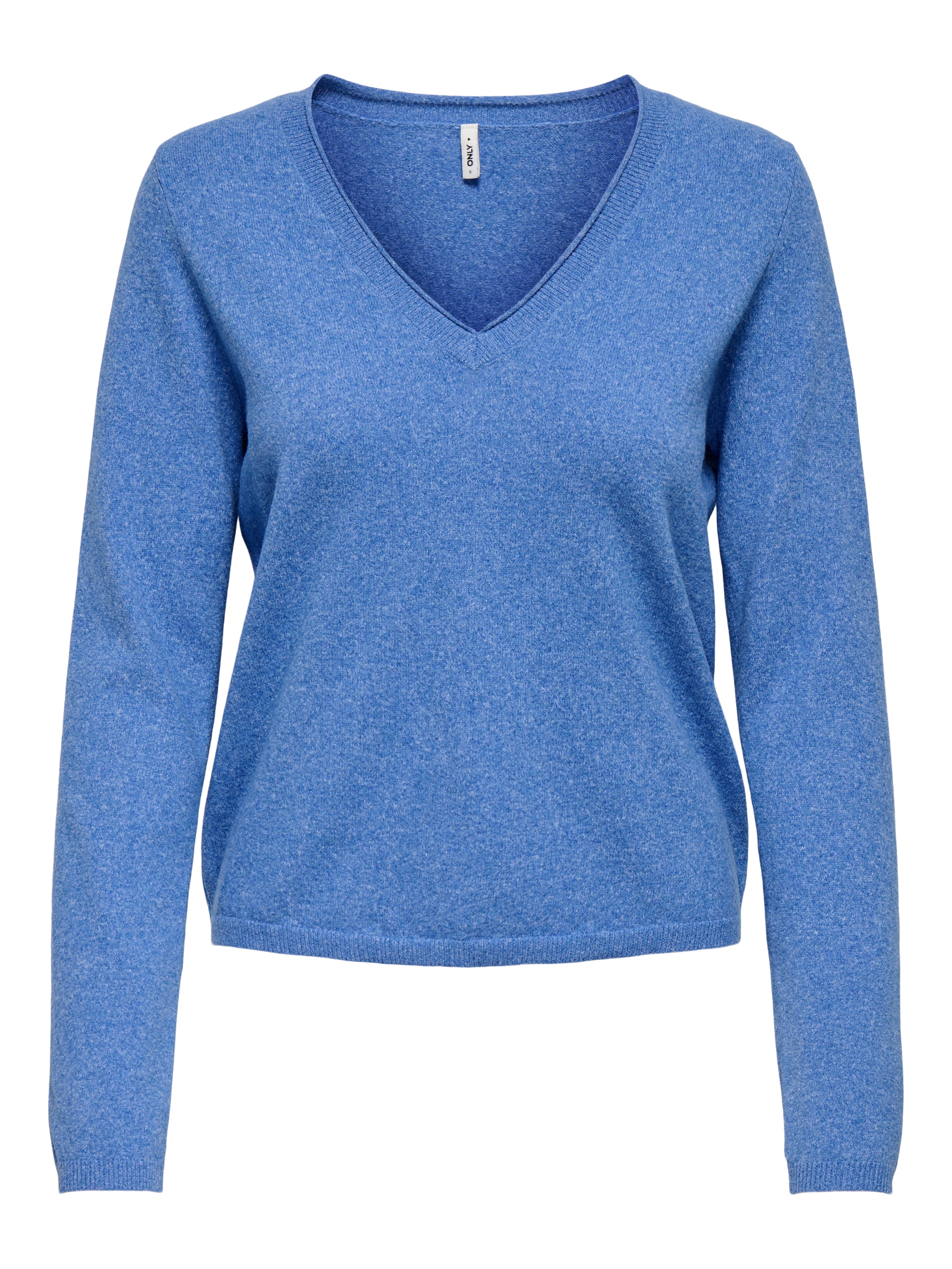 ONLY V-Ausschnitt-Pullover »ONLLOYAL LIFE LS V-NECK PULLO KNT NOOS« Materialmix