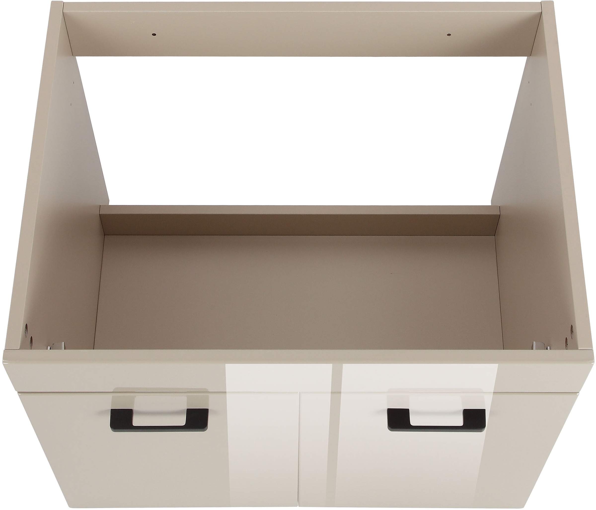 welltime Waschtisch »Florenz, Breite 60cm, 2 Tür, 2 Fächer, MDF-Front« Komplett-Set,  Waschplatz mit 2 Türen,in verschiedenen Farben erhältlich, Badmöbel