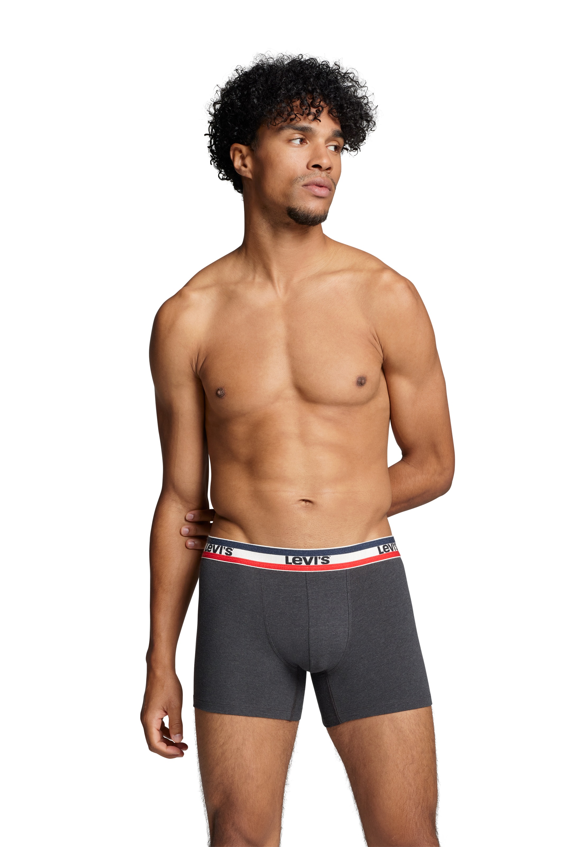 Levi's® Boxers »LEVIS MEN SPRTSWR LOGO BOXER BRIEF 3P« Packung, 3er Pack,  mit breitem Logobund