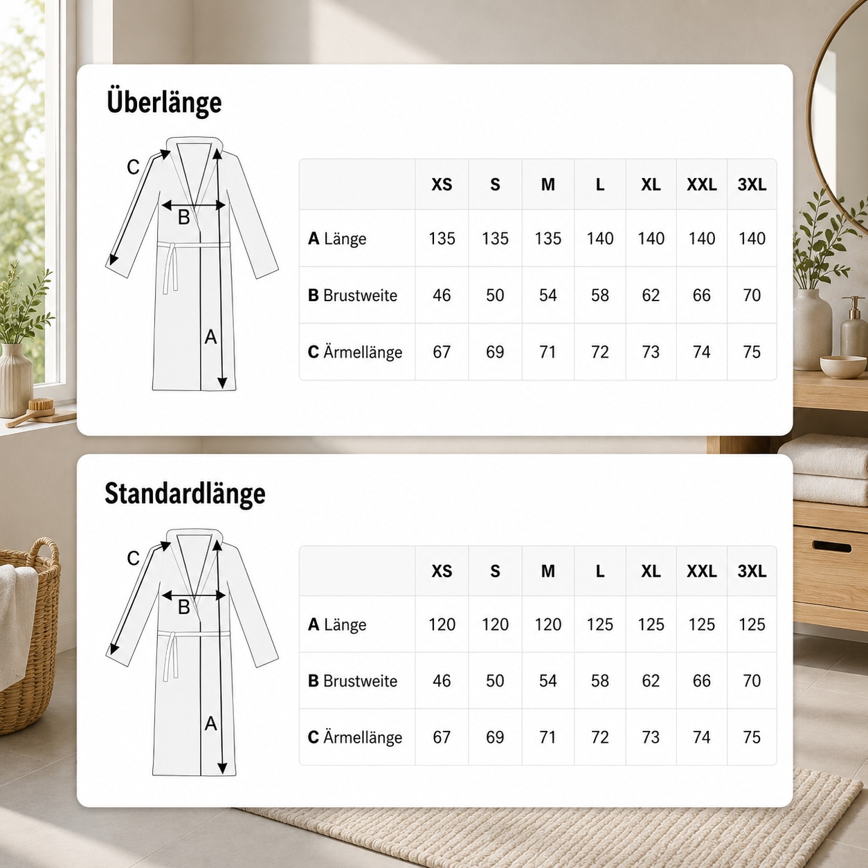 KangaROOS Peignoir de bain femme »Dalia, ideal für Sauna & Spa, Standardlänge & Überlänge« 1 cuis Couleurs unies avec rayures, poches, léger, XS-3XL, aussi en extra long
