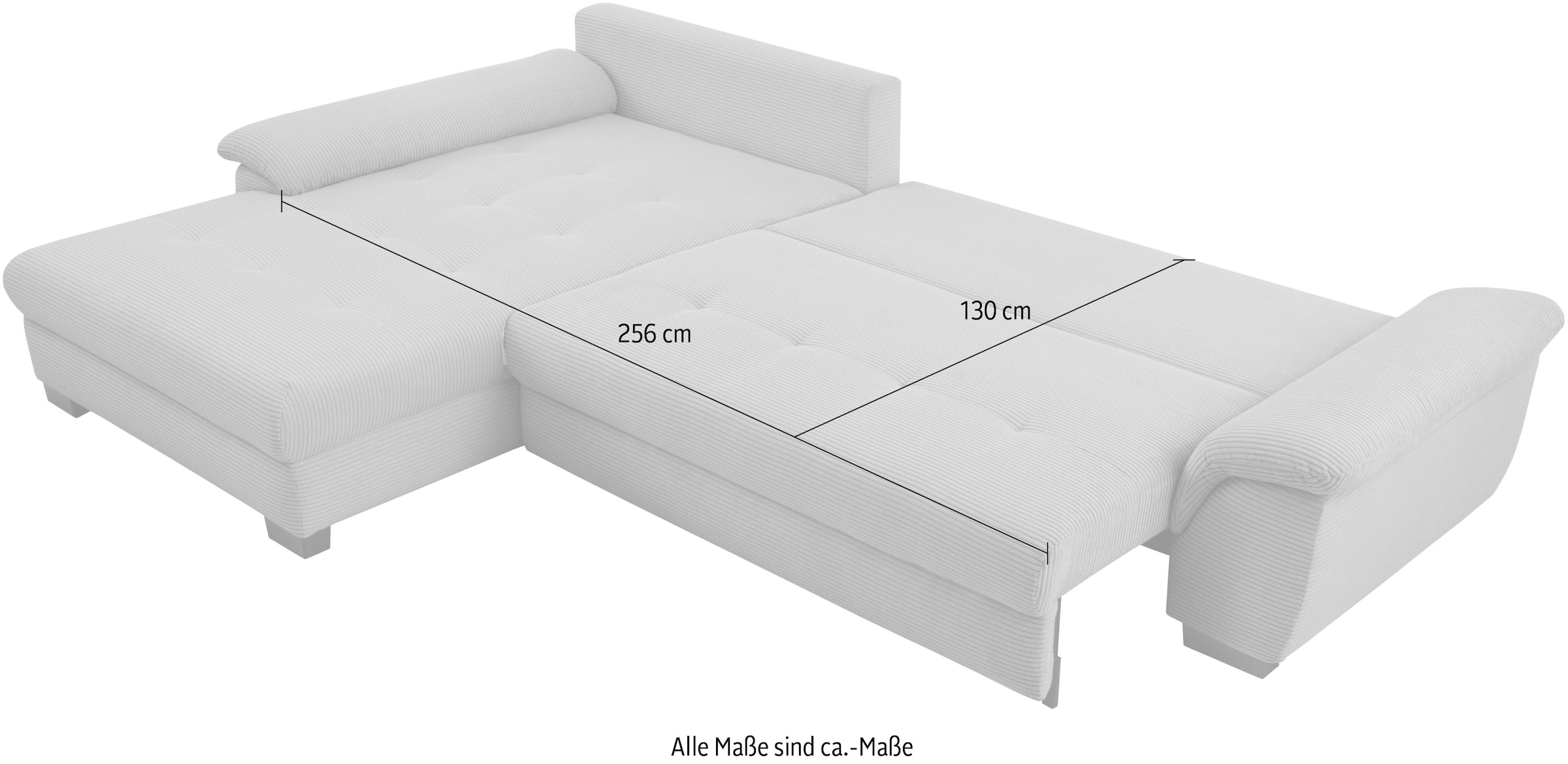 Mr. Couch Canapé d'angle »Dario, L-Form, mit Bett und Bettkasten« wahlweise mit Kaltschaum