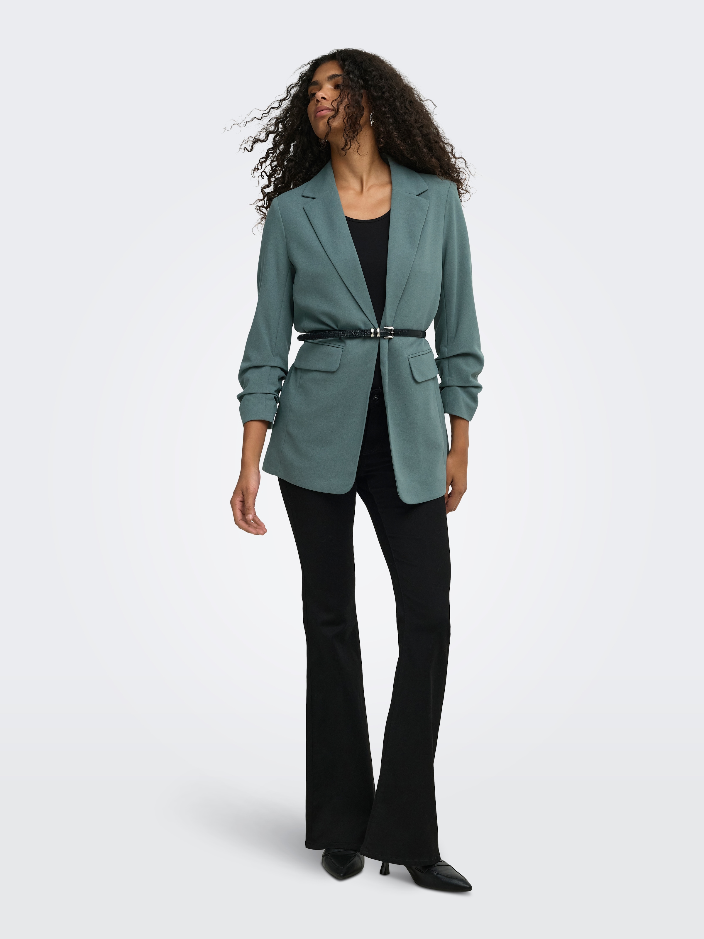 ONLY Blazer long »ONLKALINA 3/4 OPEN BLAZER CC TLR« mélange de matières, coupe ample