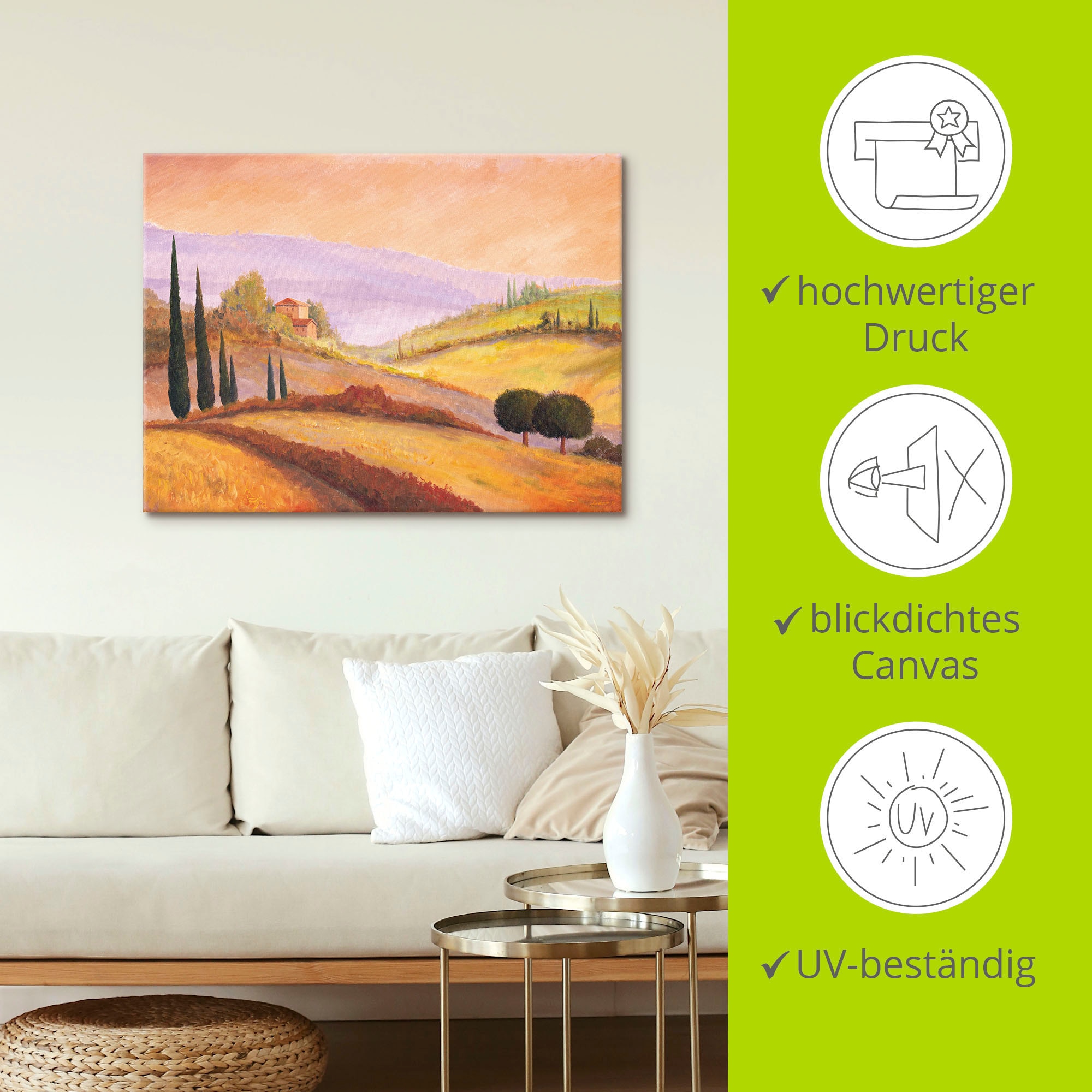 Artland Leinwandbild »Morgendämmerung« Europa 1 Stk. tlg. auf Keilrahmen gespannt