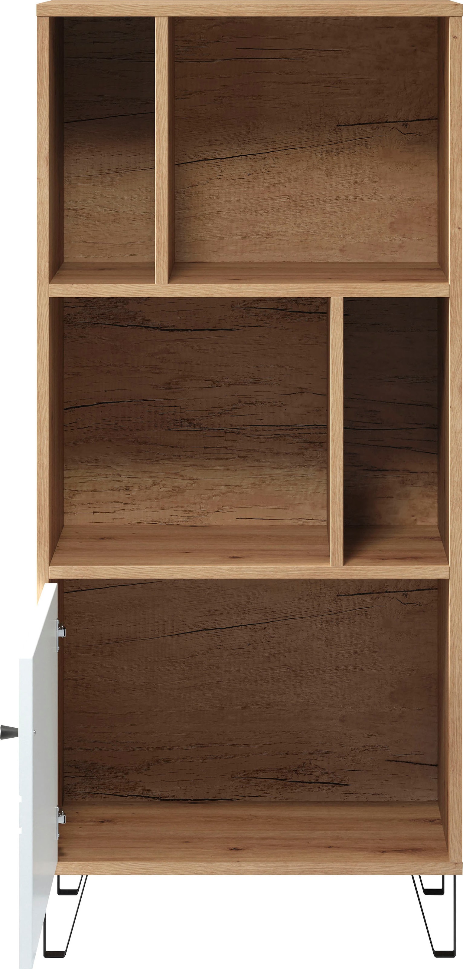 Home affaire Étagère de rangement »Tarragona« 1 cuis tlg. Regal mit 1 Tür & 4 offenen Fächern - (B/T/H) 63/40/136 cm