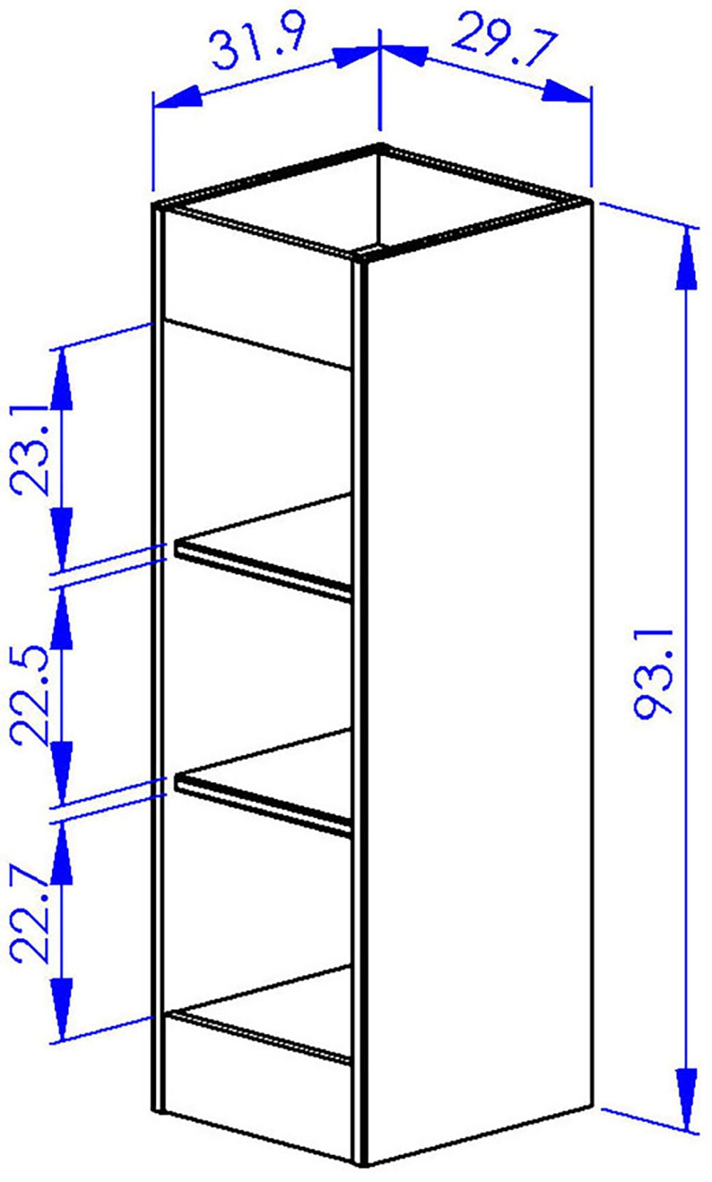 Gami Étagère à livres »Achille Kleines Bücherregal« Praktisch zur Aufbewahrung der Babyausstattung!