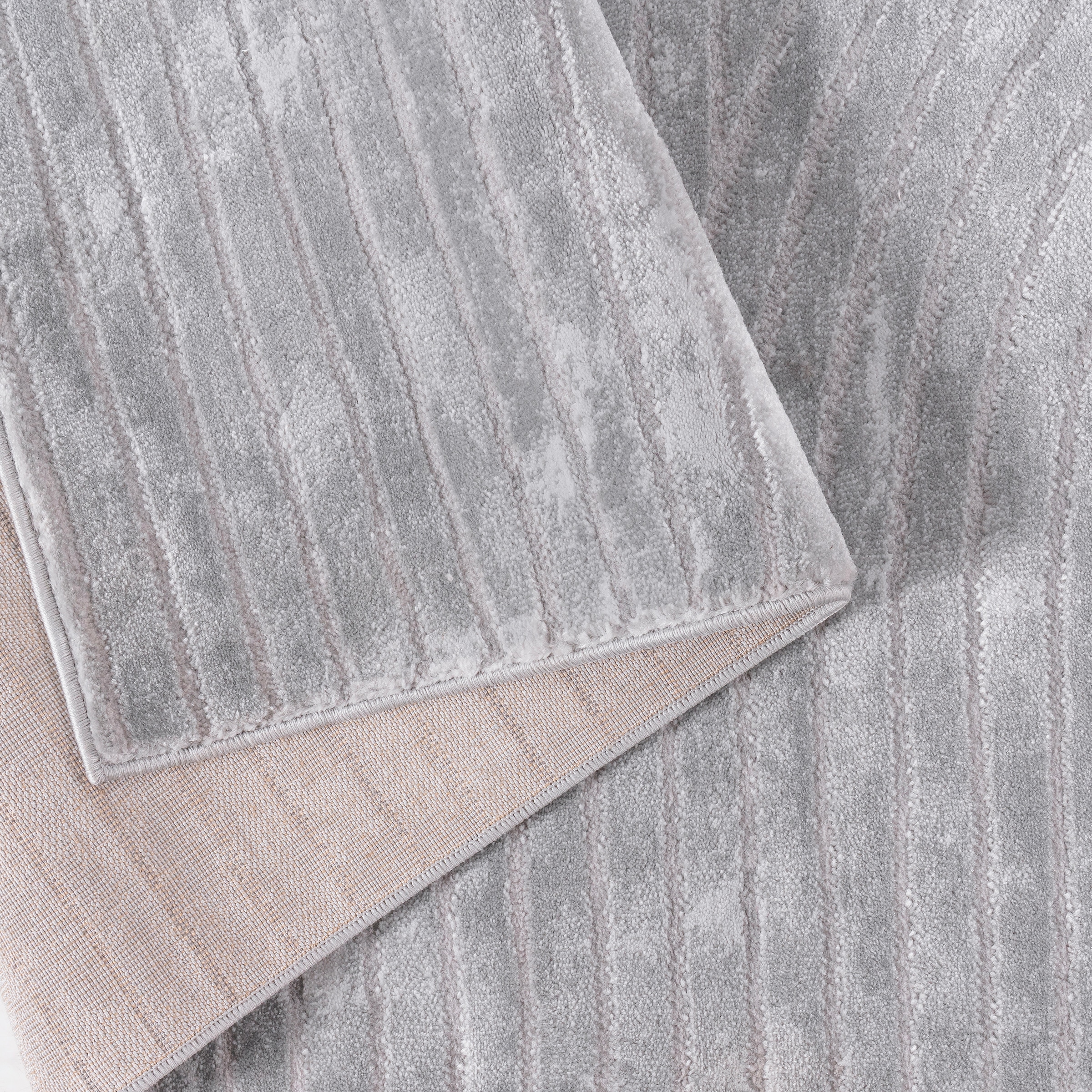 GOODproduct Teppich »Luvu, mit Hoch-Tief-Struktur« rechteckig 12 mm Höhe Modernes Design, Boho-Charme, dezenter Glanz, Wohnzimmer, Schlafzimmer