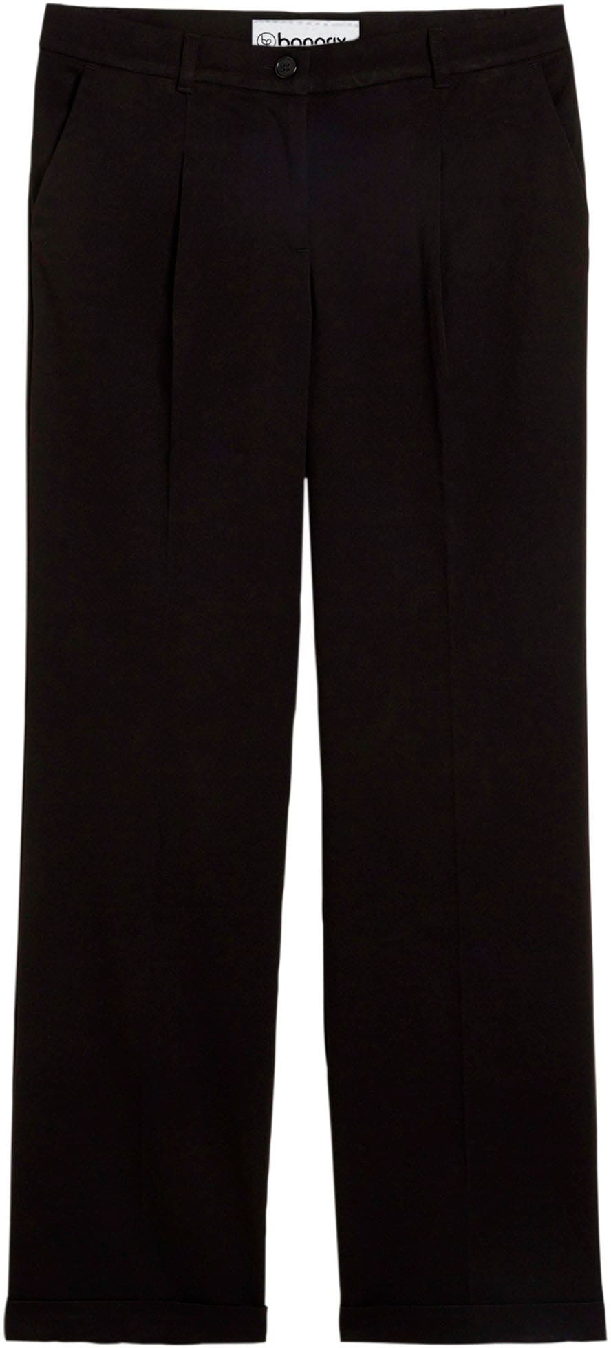 bonprix Pantalon marlène »Marlenehose«  weite Hose, mit Bügelfalte und Umschlagsaum, lockere Passform