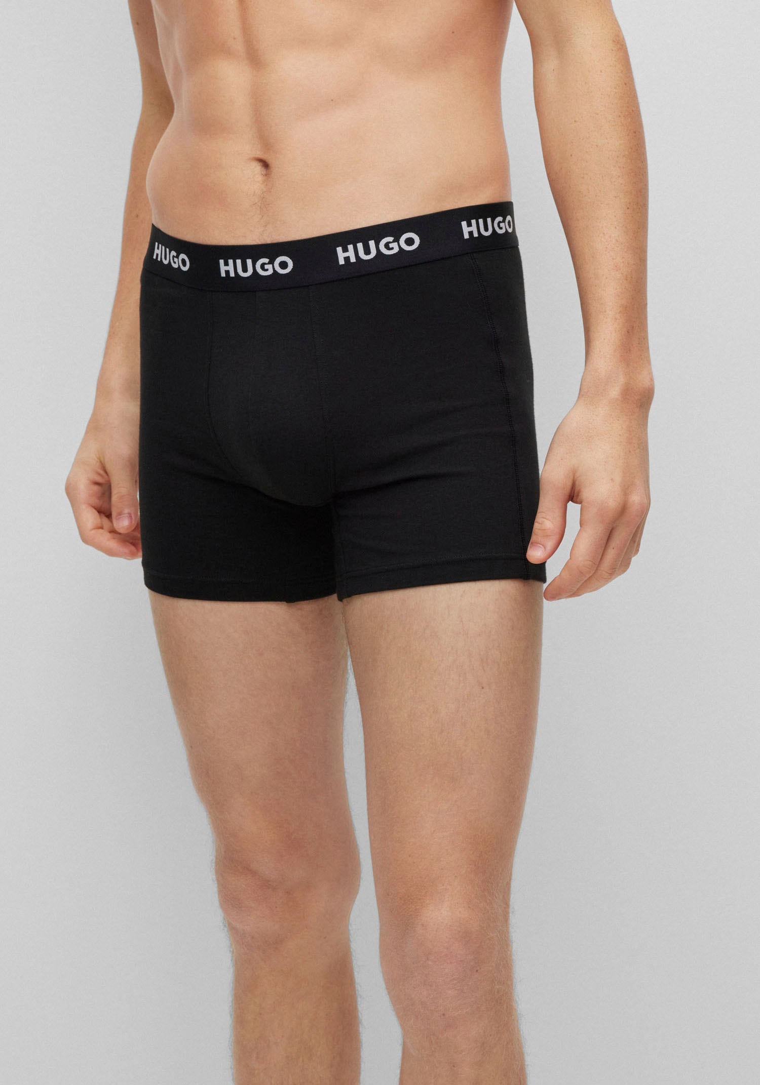 HUGO Underwear Boxer »BOXERBR TRIPLET PACK« 3 Stk. mit HUGO Logo-Elastikbund