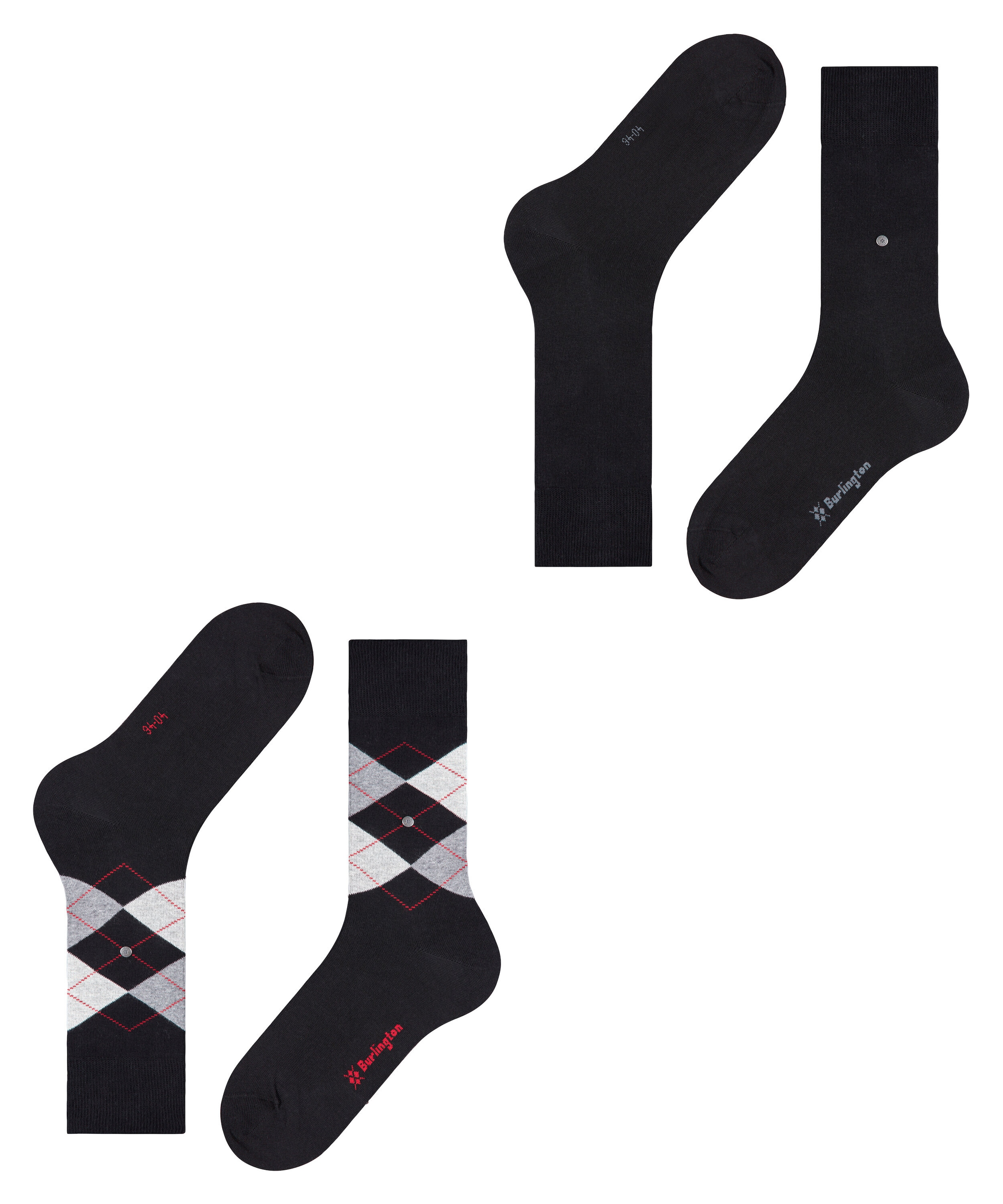 Burlington Socken »Everyday Argyle Mix« 2 Paar,  atmungsaktiv, Einheitsgrösse 40-46, Argyle-Muster