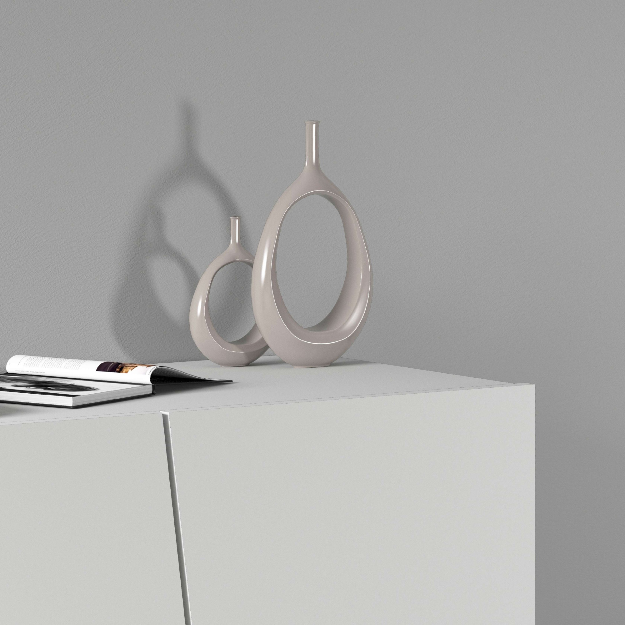 Home affaire Armoire de classement »Vega, Mehrzweckschrank, Büroschrank, mit 2 Türen« & verstellbaren Einlegeböden, Höhe 86 oder 166 cm, Made in Italy