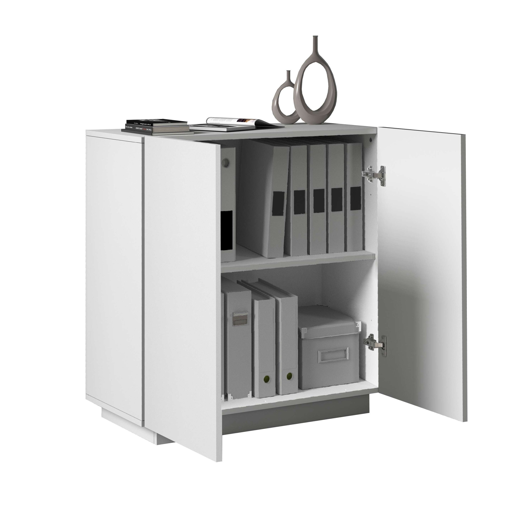 INOSIGN Armoire de classement »Essential, Mehrzweckschrank, Büroschrank mit 2 Türen« & verstellbaren Einlegeböden, Höhe 86 oder 166 cm, Made in Italy